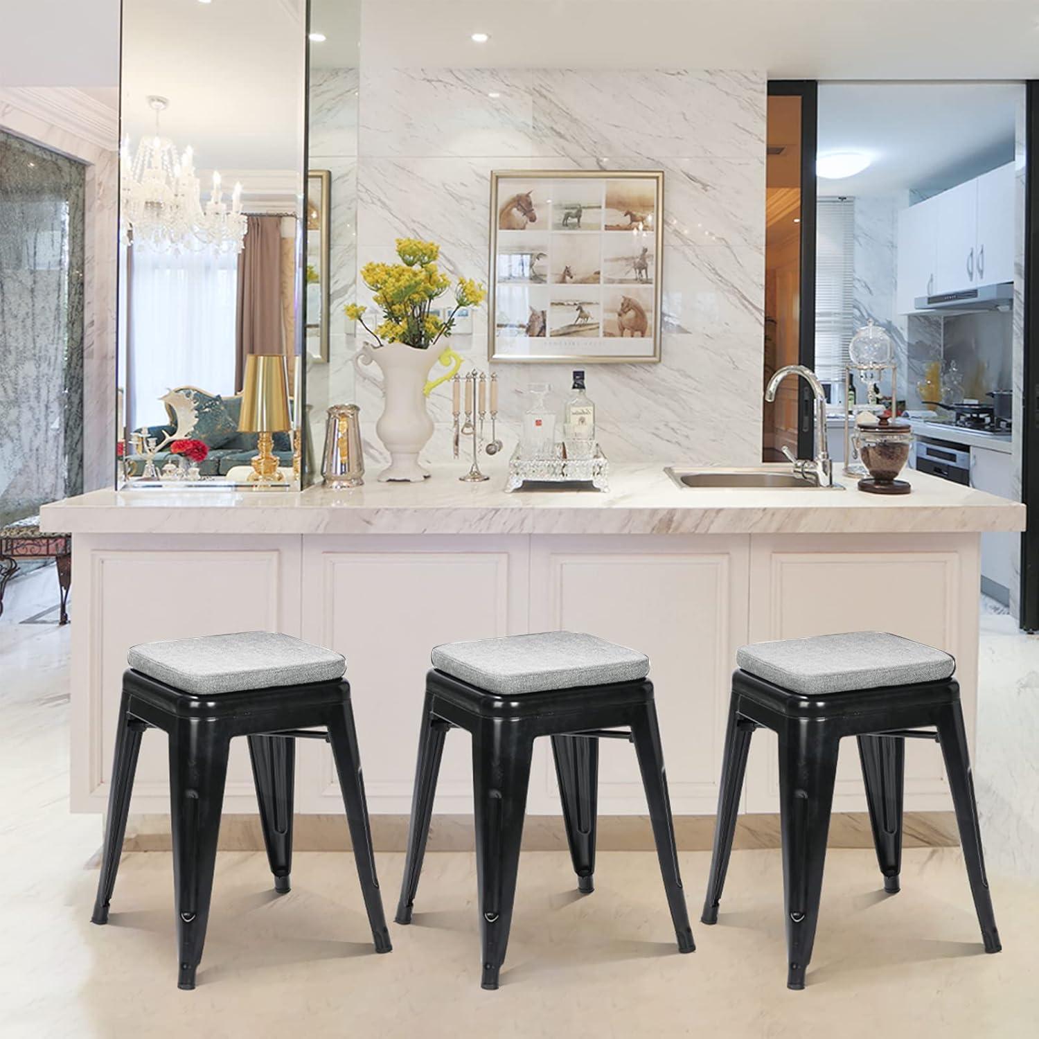 Cojines de Barra de Taburete BUYUE 4 Pcs Antideslizantes 27.94 cm