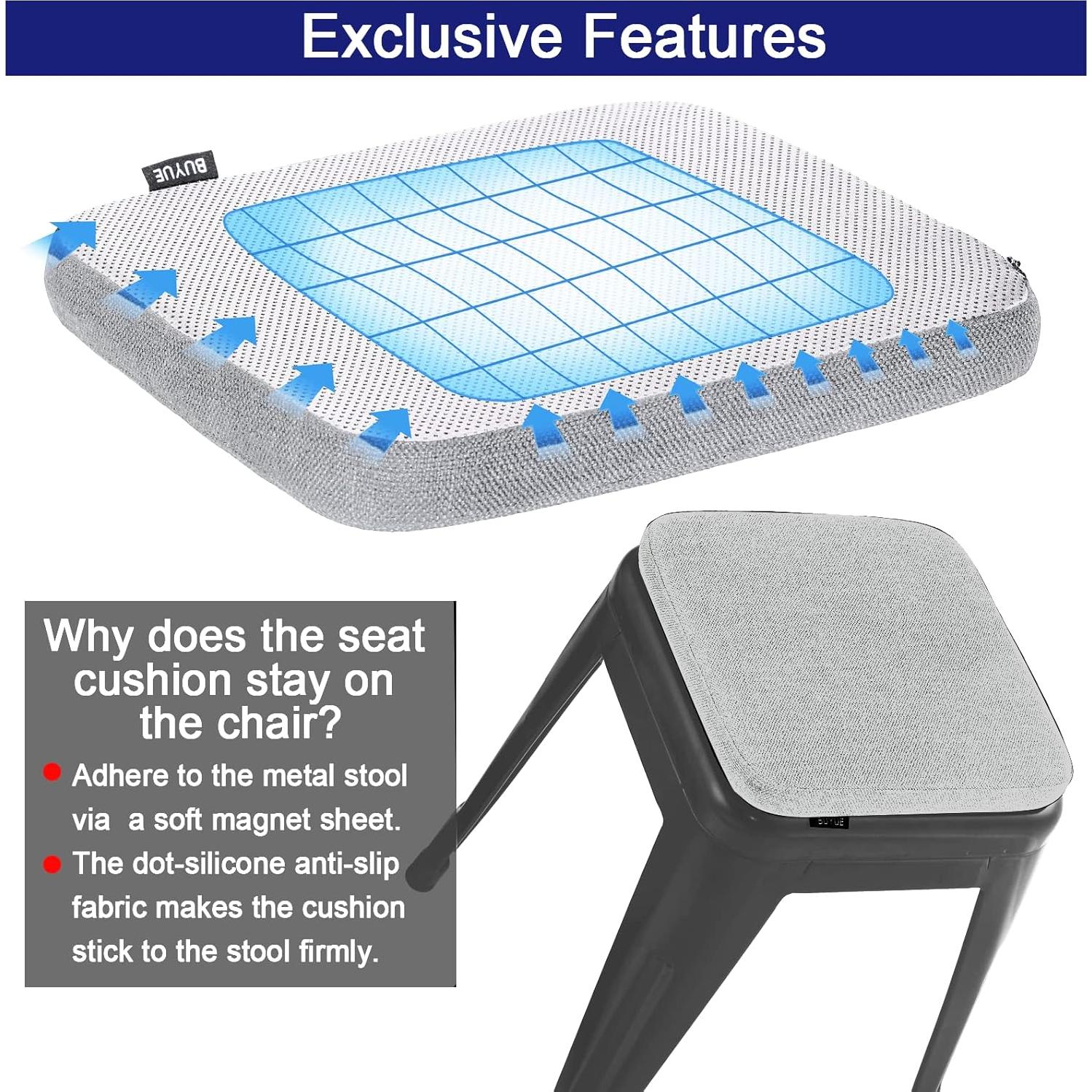 Cojines de Barra de Taburete BUYUE 4 Pcs Antideslizantes 27.94 cm