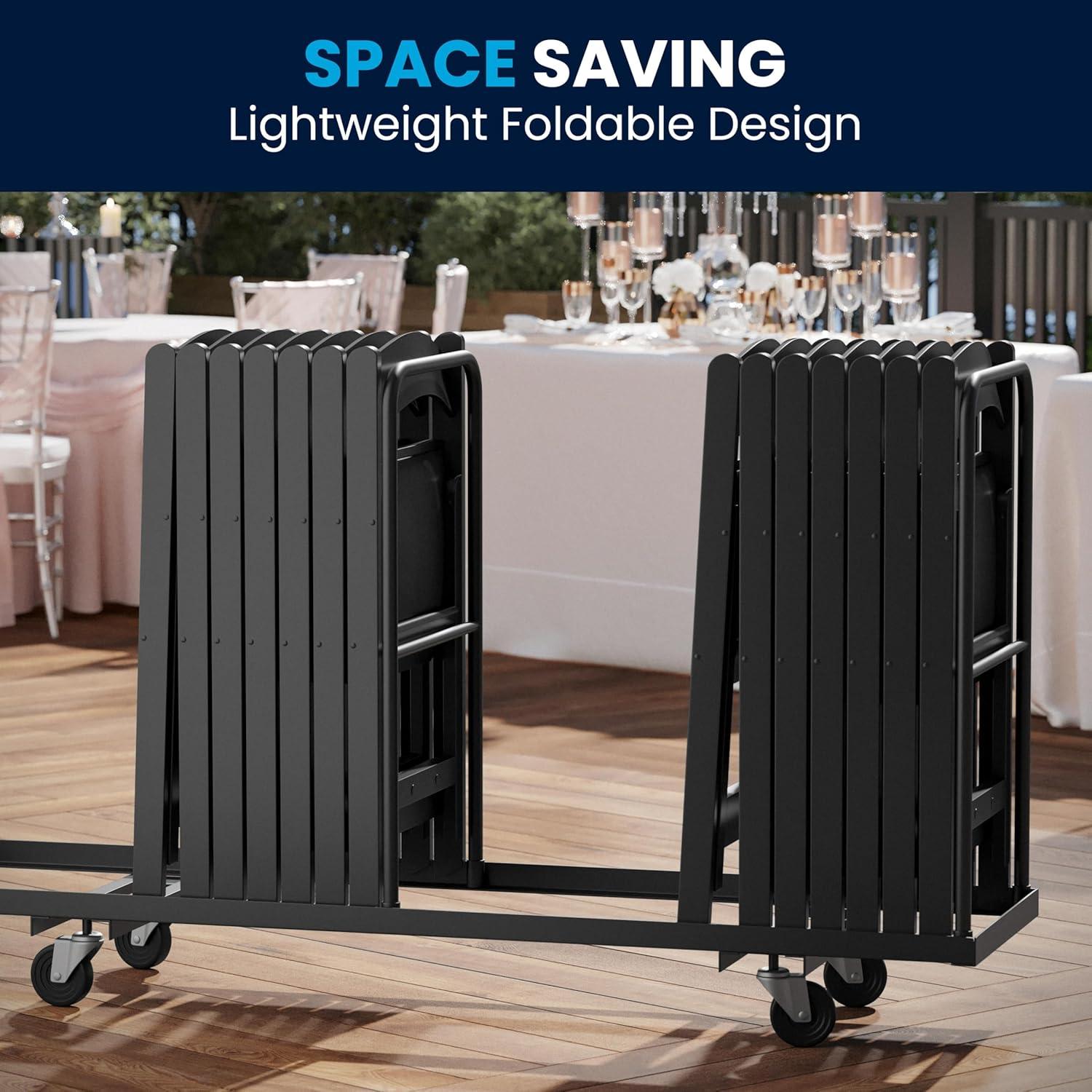 Juego de 4 Sillas Plegables Flash Furniture Negro 453.6 kg