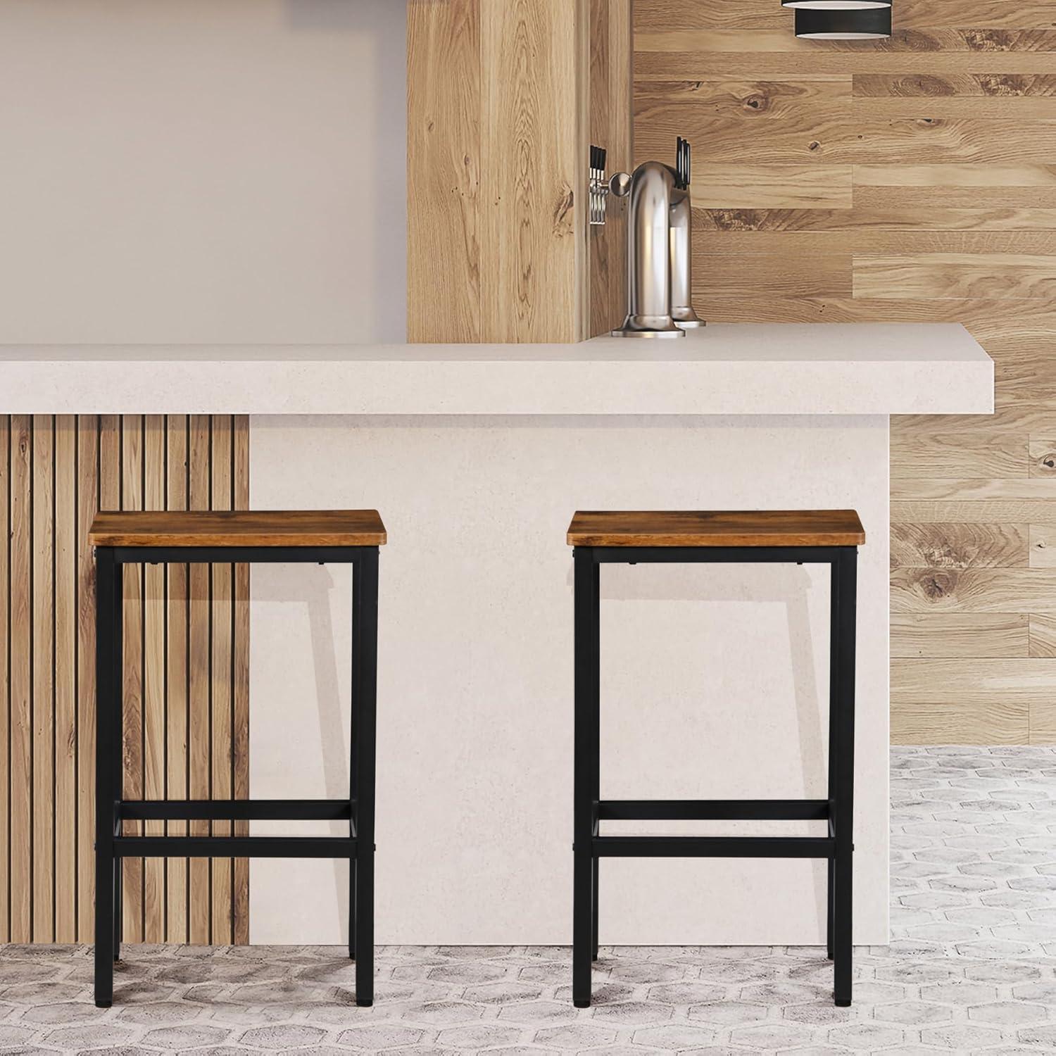 Juego de 4 Taburetes de Bar Metálicos SUPER DEAL 66 cm