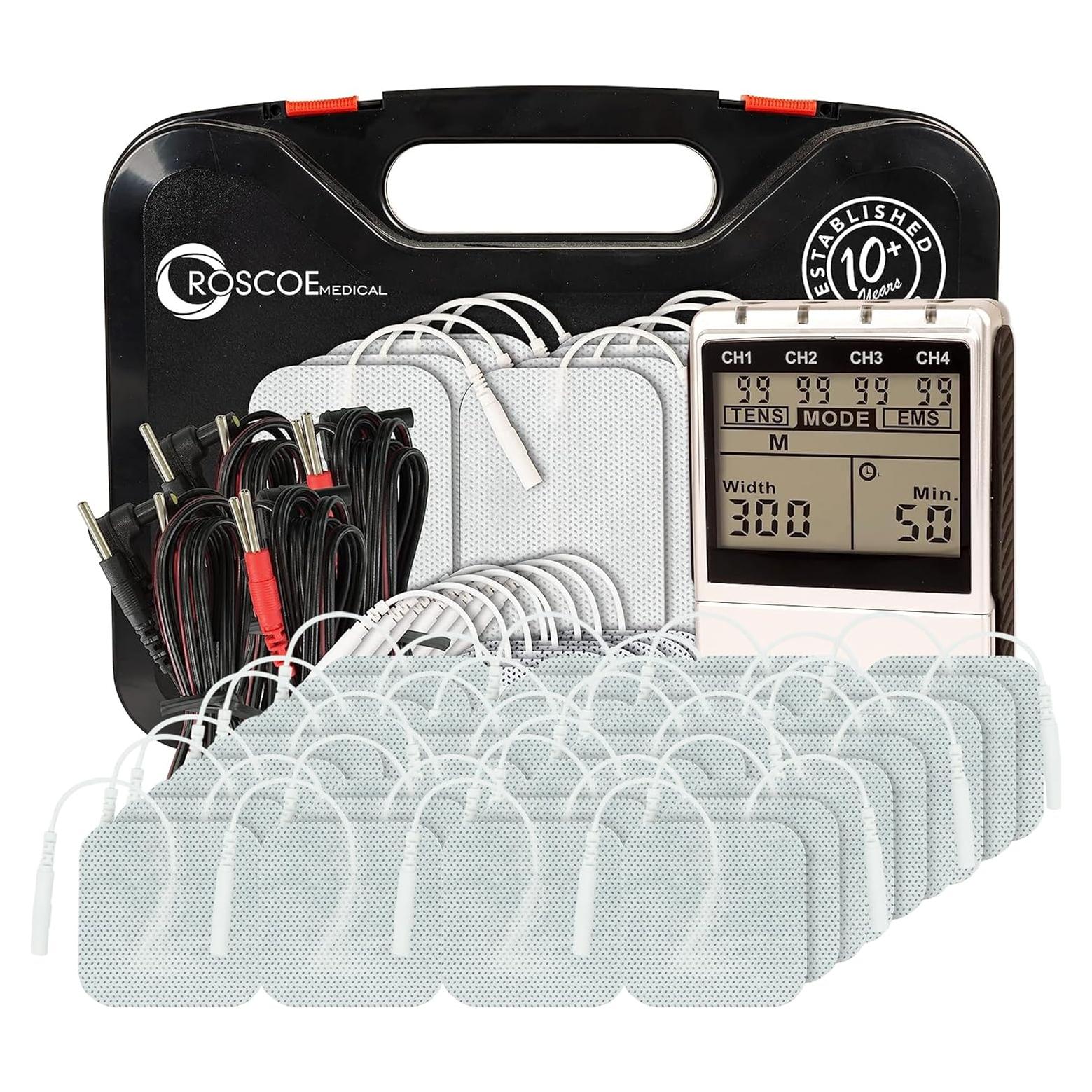 Estimulador Muscular EMS y TENS Roscoe Medical 4 Canales