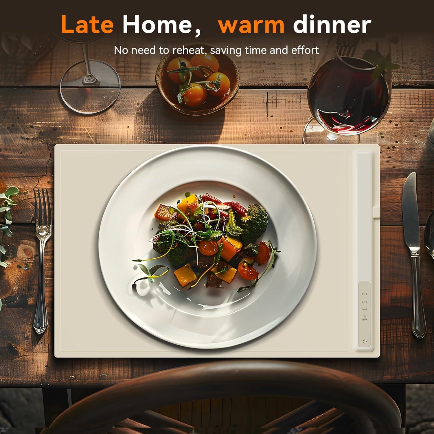 Bandeja Calentadora Eléctrica WOVAZUS 350W 3 Temperaturas