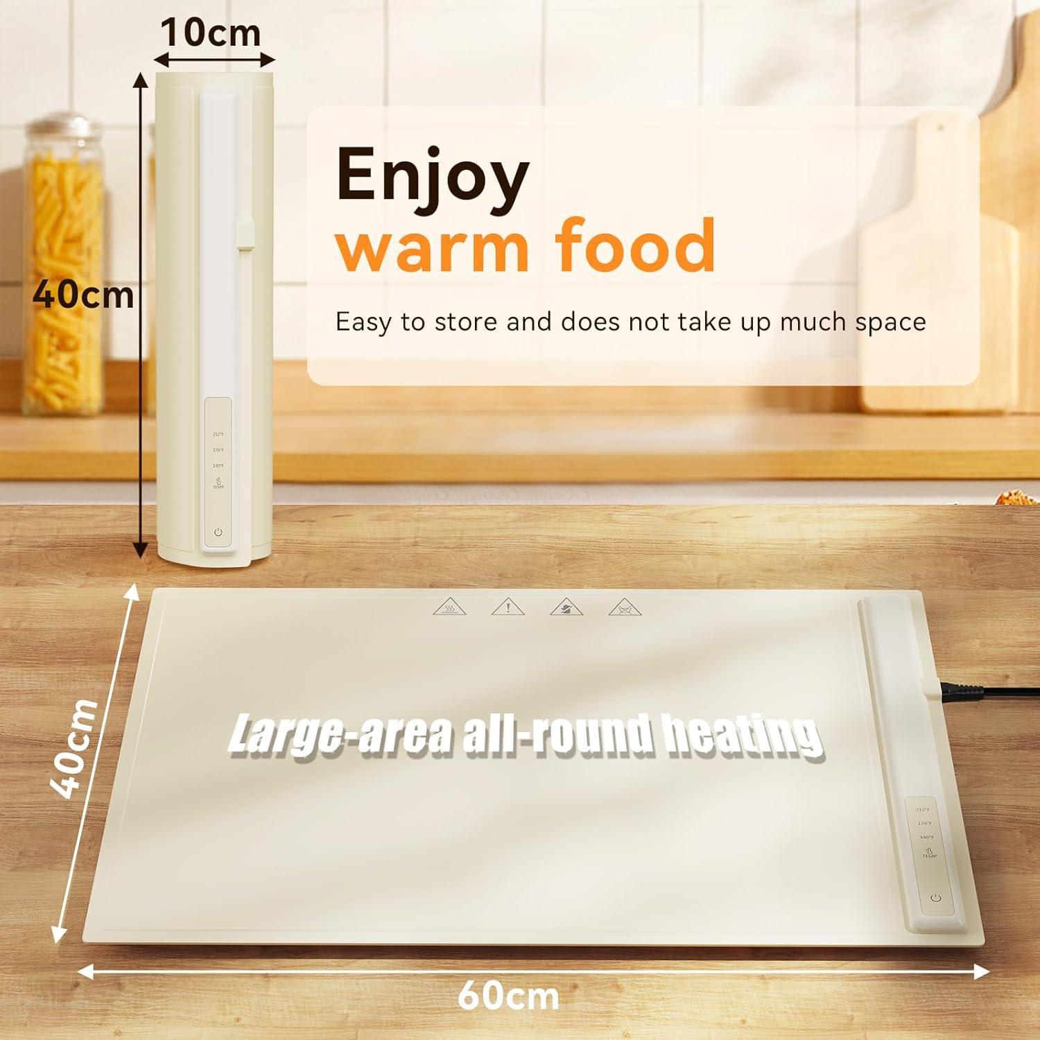 Bandeja Calentadora Eléctrica WOVAZUS 350W 3 Temperaturas