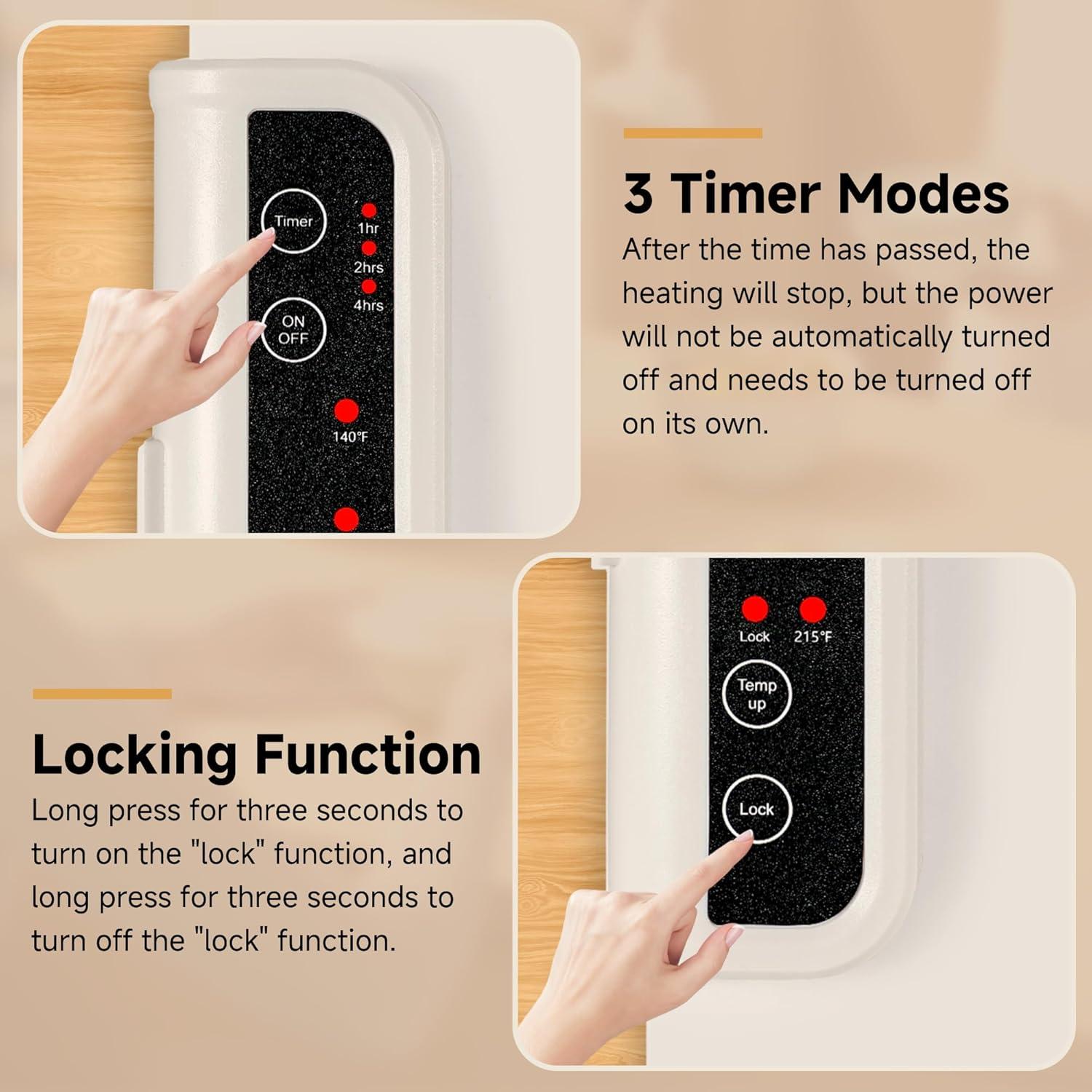 Alfombrilla Calentadora de Comida Xiamen EWT-Beige 3 Niveles