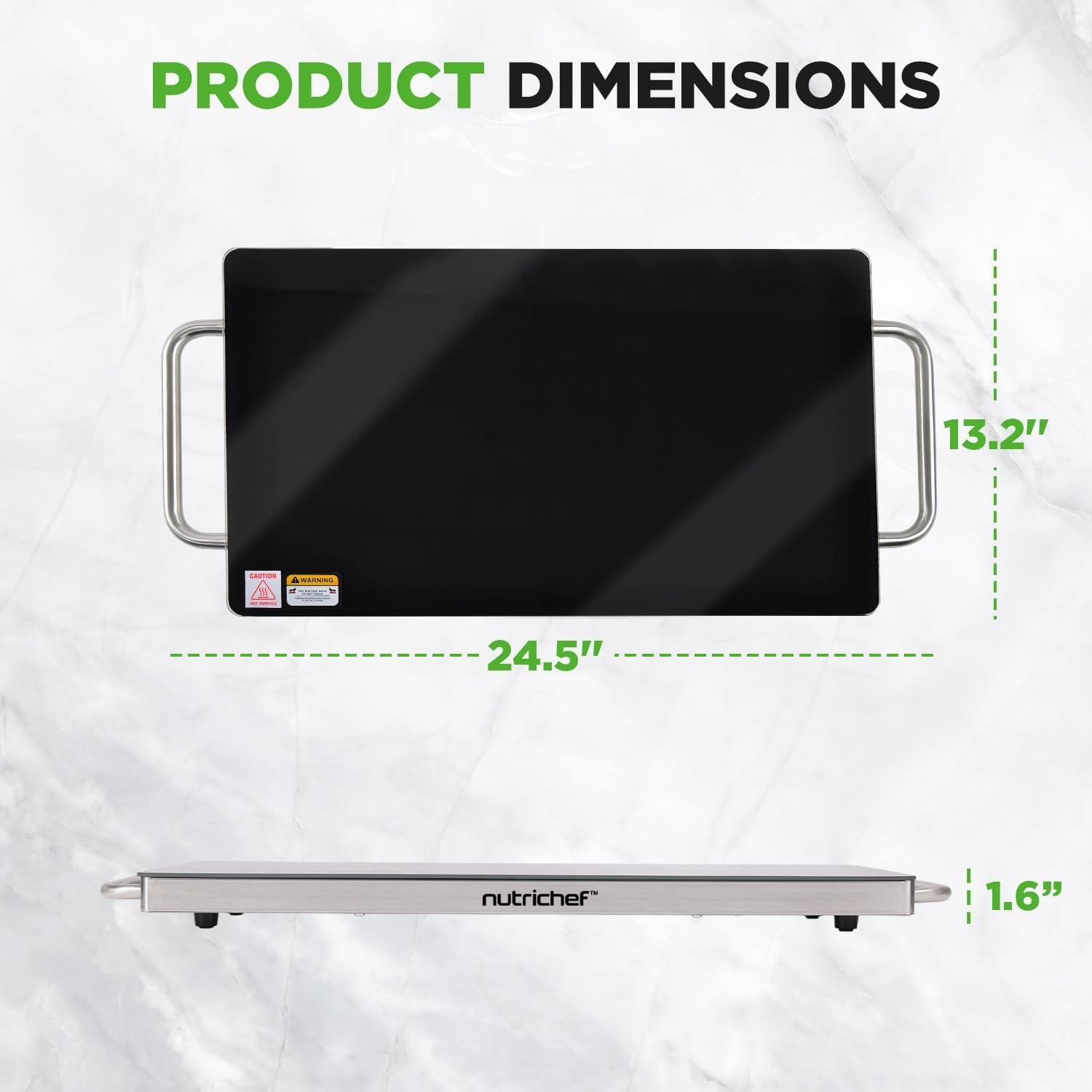 Bandeja Calentadora Eléctrica NutriChef 50.3 x 30.2 cm