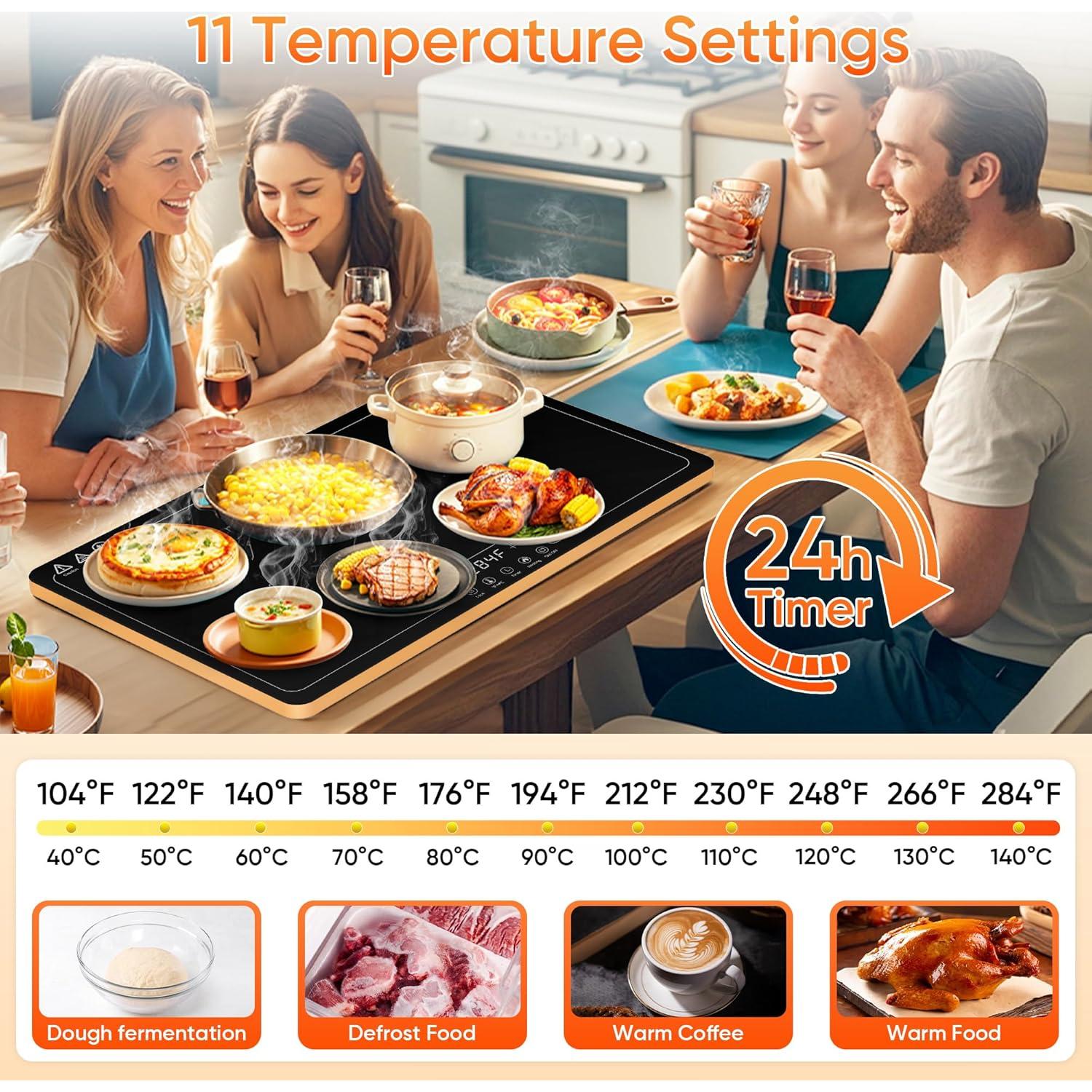 Bandeja Calentadora Eléctrica PIBEIBUK 81.3x48.3cm 450W