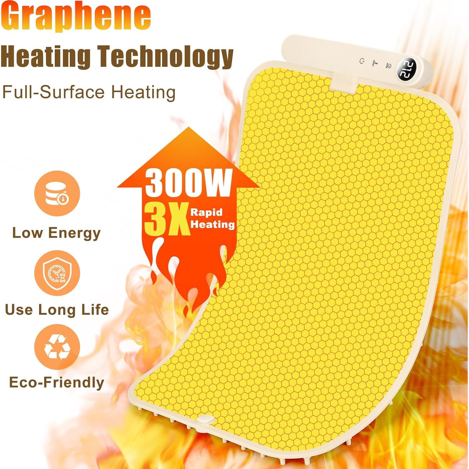 Alfombrilla Calentadora Eléctrica Megeo Desmontable 6 Temperaturas