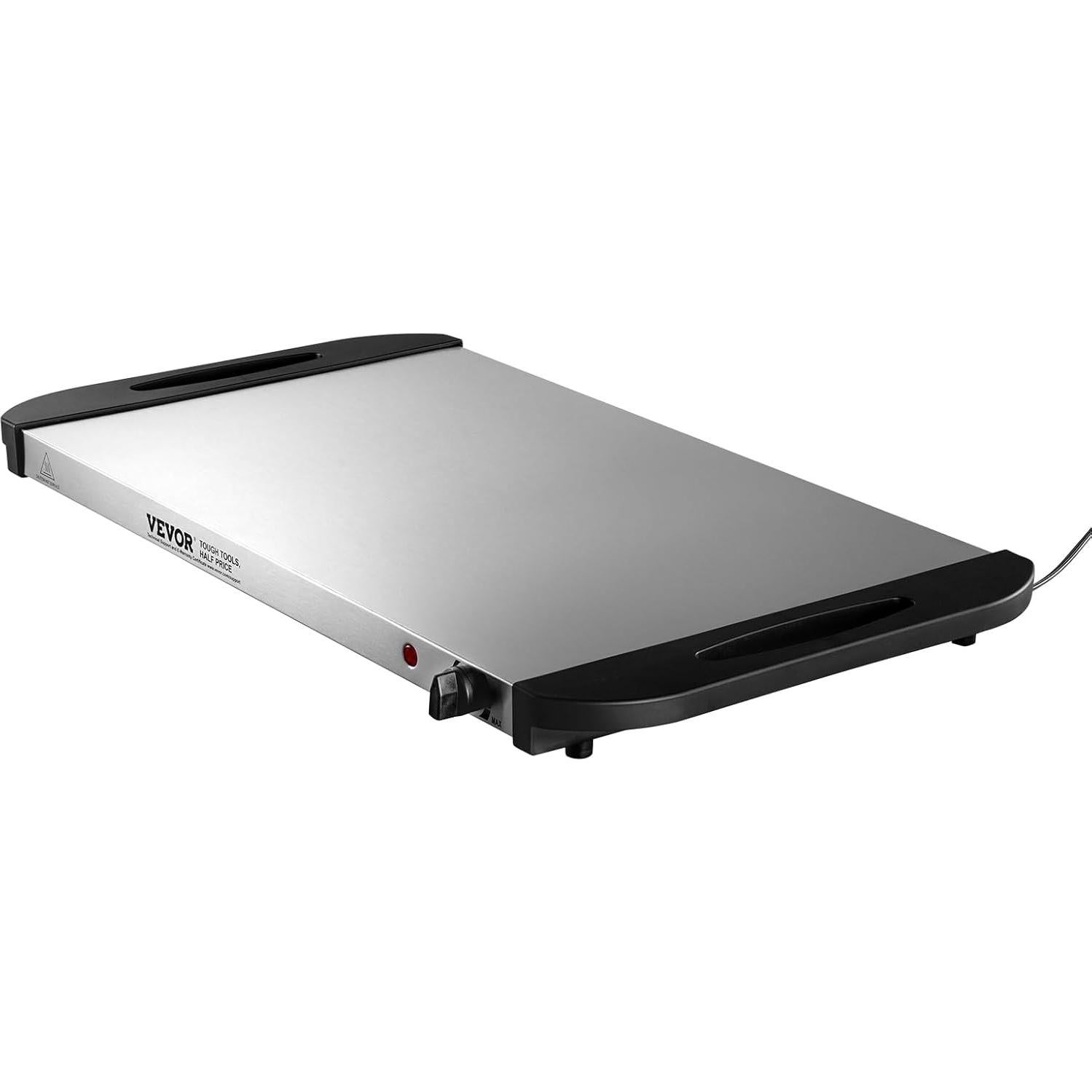 Bandeja Calentadora Eléctrica VEVOR 64x36cm Acero Inoxidable