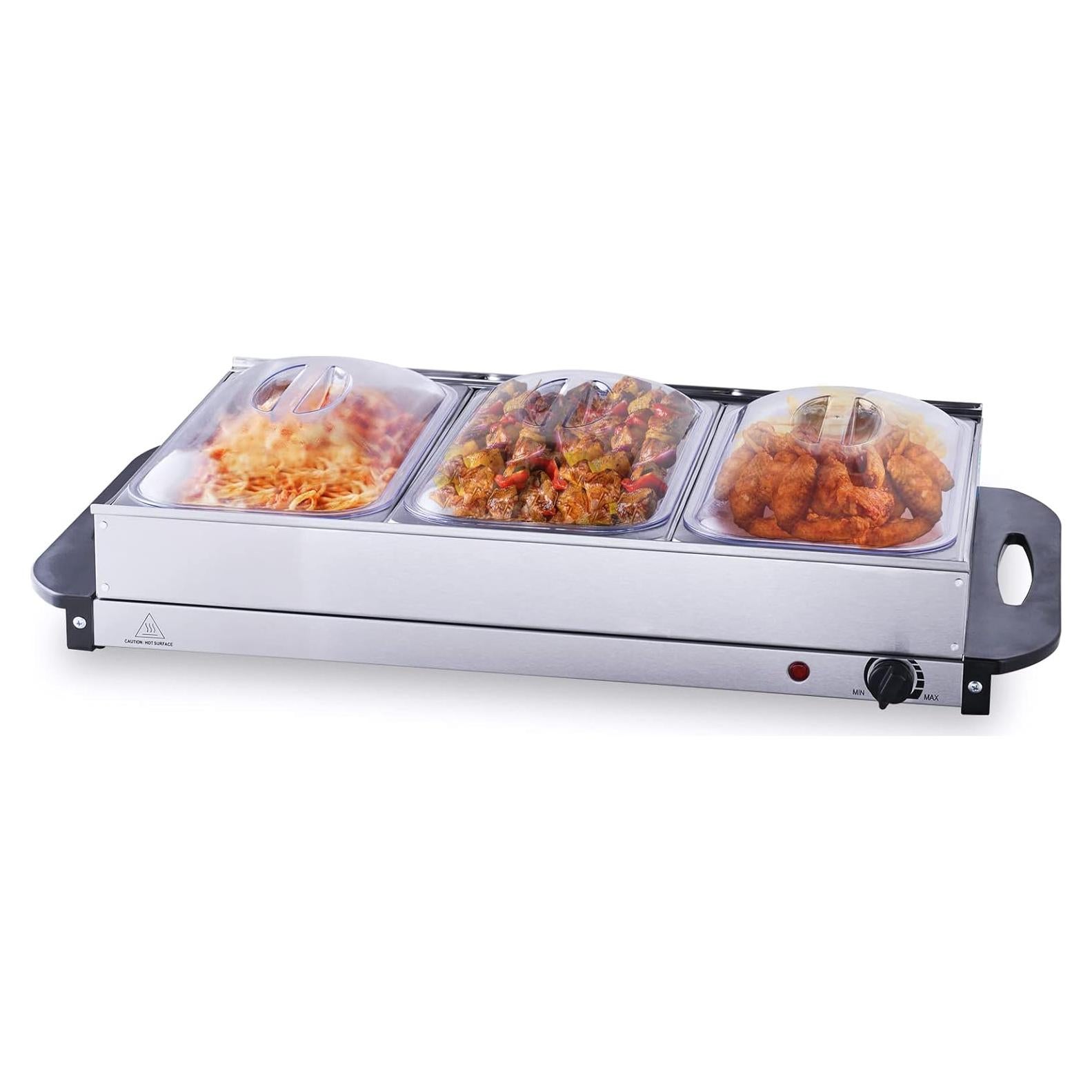 Bandeja Calentadora Eléctrica VEVOR 7.5L Acero Inoxidable