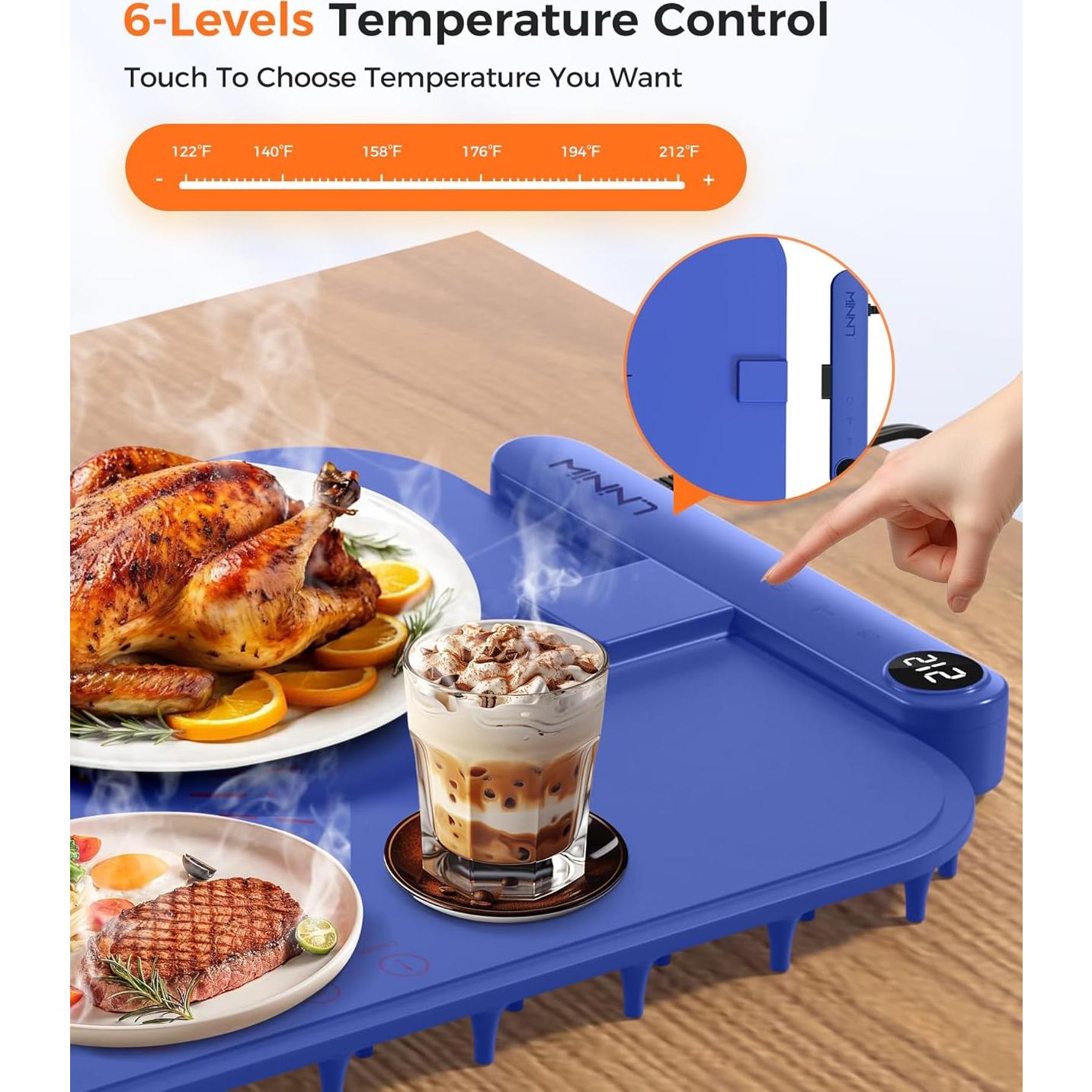 Alfombrilla Calentadora de Comida LNNIW 65.5x36.8cm 420W