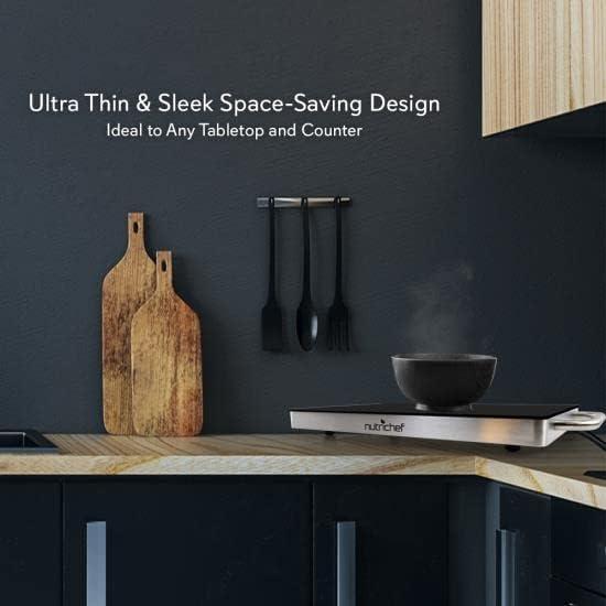 Bandeja Calentadora Eléctrica NutriChef 50.3x30.2cm Acero Inoxidable