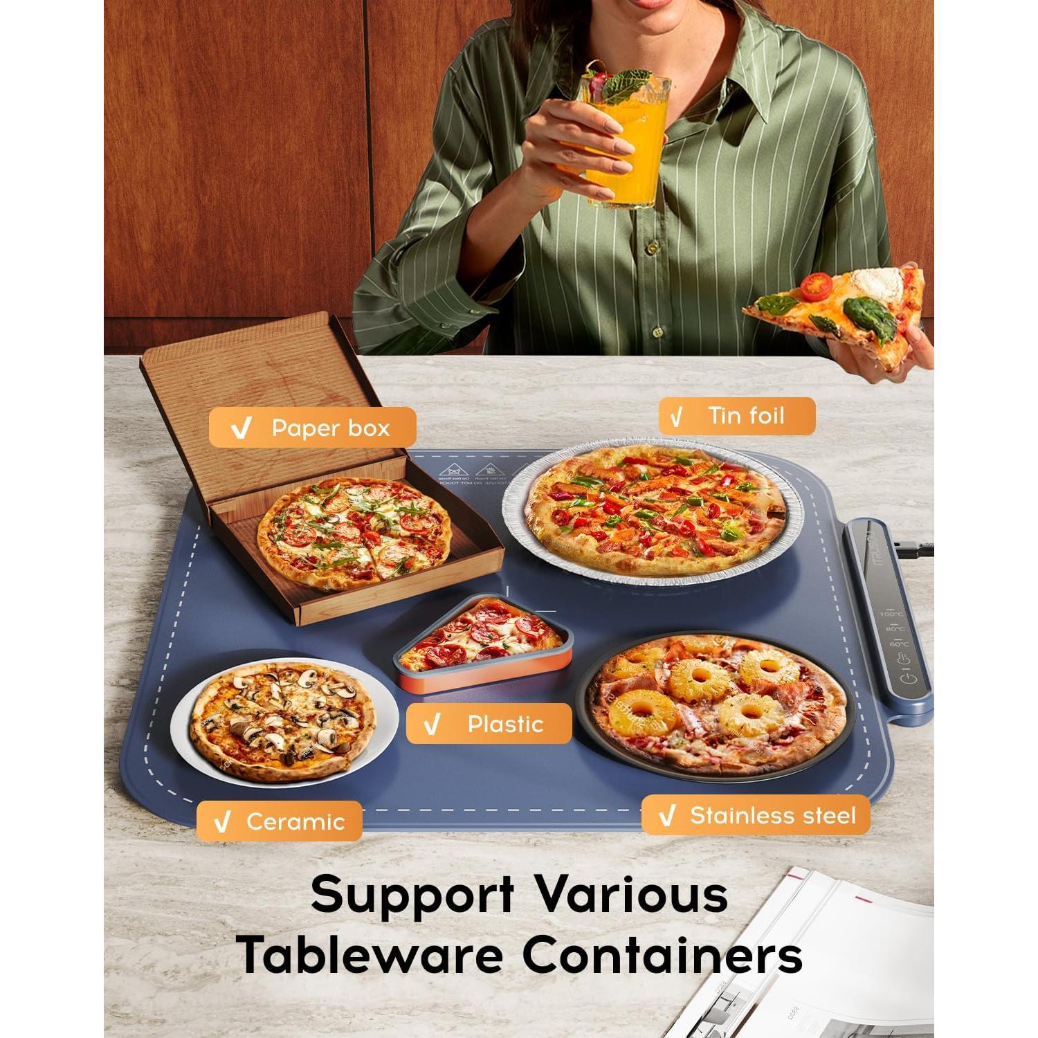 Bandeja Calentadora Eléctrica iTrusou BW402 - 44cm, 3 Temperaturas