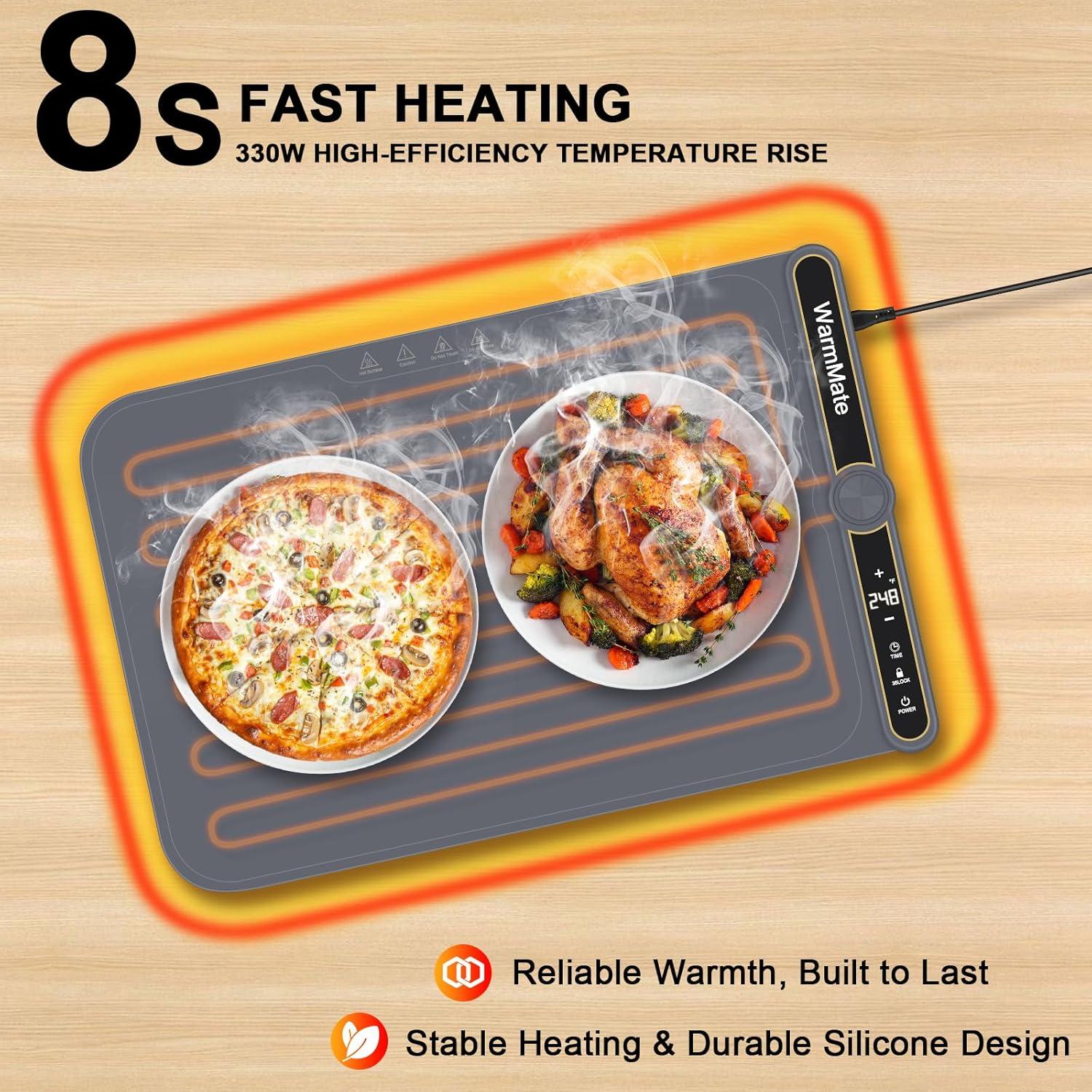 Alfombrilla Calentadora de Comida WarmMate 330W Gris Oscuro