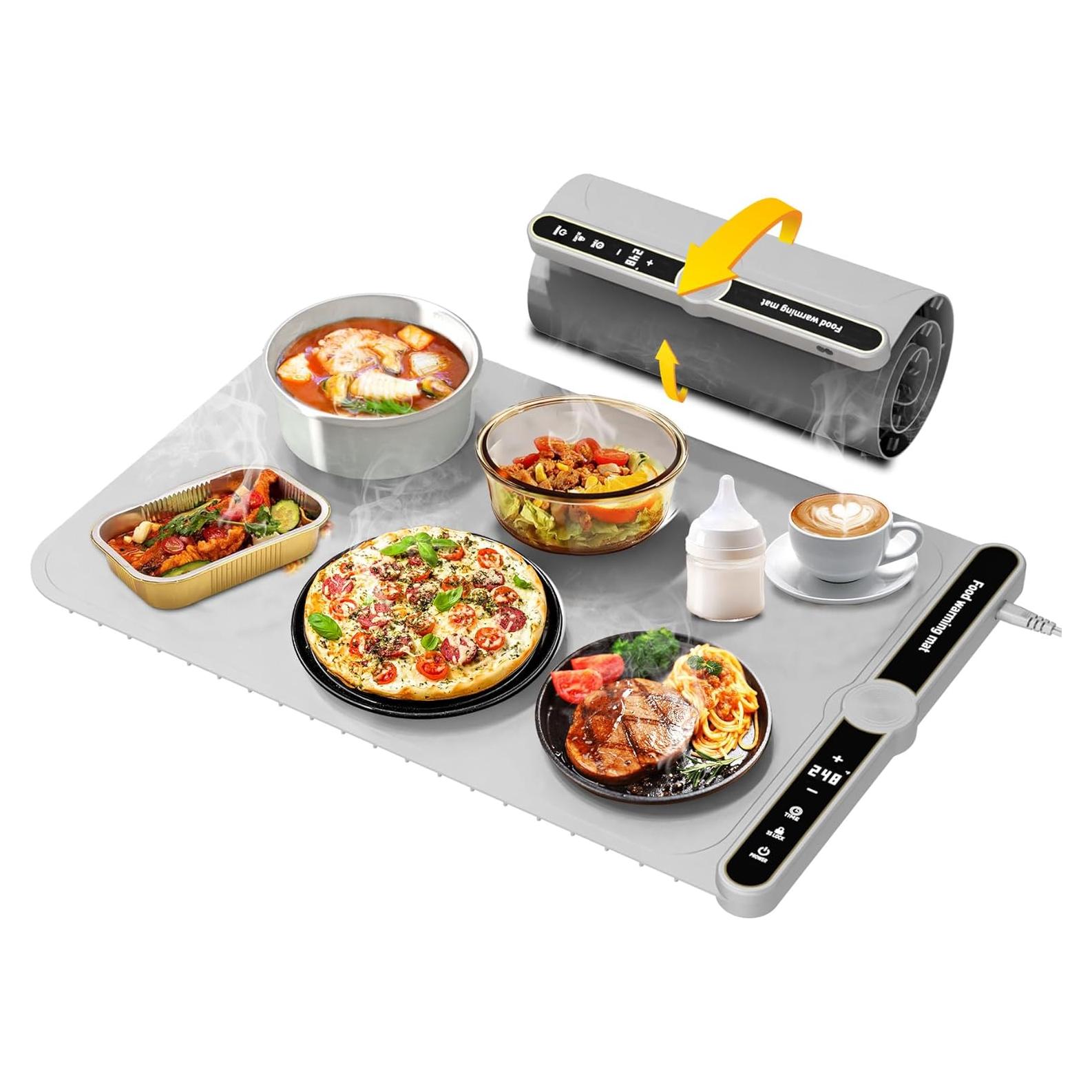 Bandeja Calentadora Eléctrica Iconfont 60x37.8cm 9 Niveles Gris