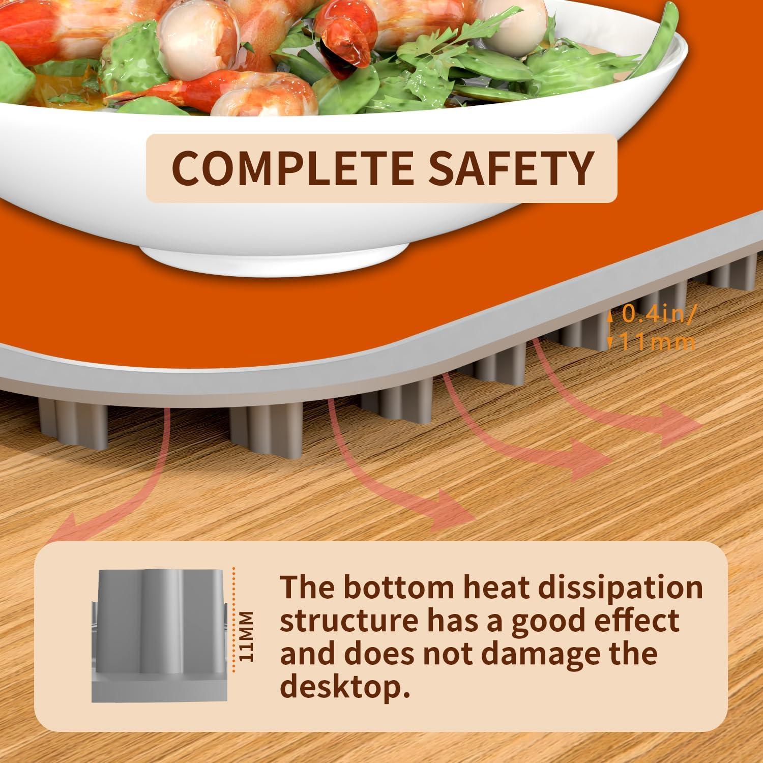 Bandeja Calentadora Eléctrica Iconfont 60x37.8cm 9 Niveles Gris