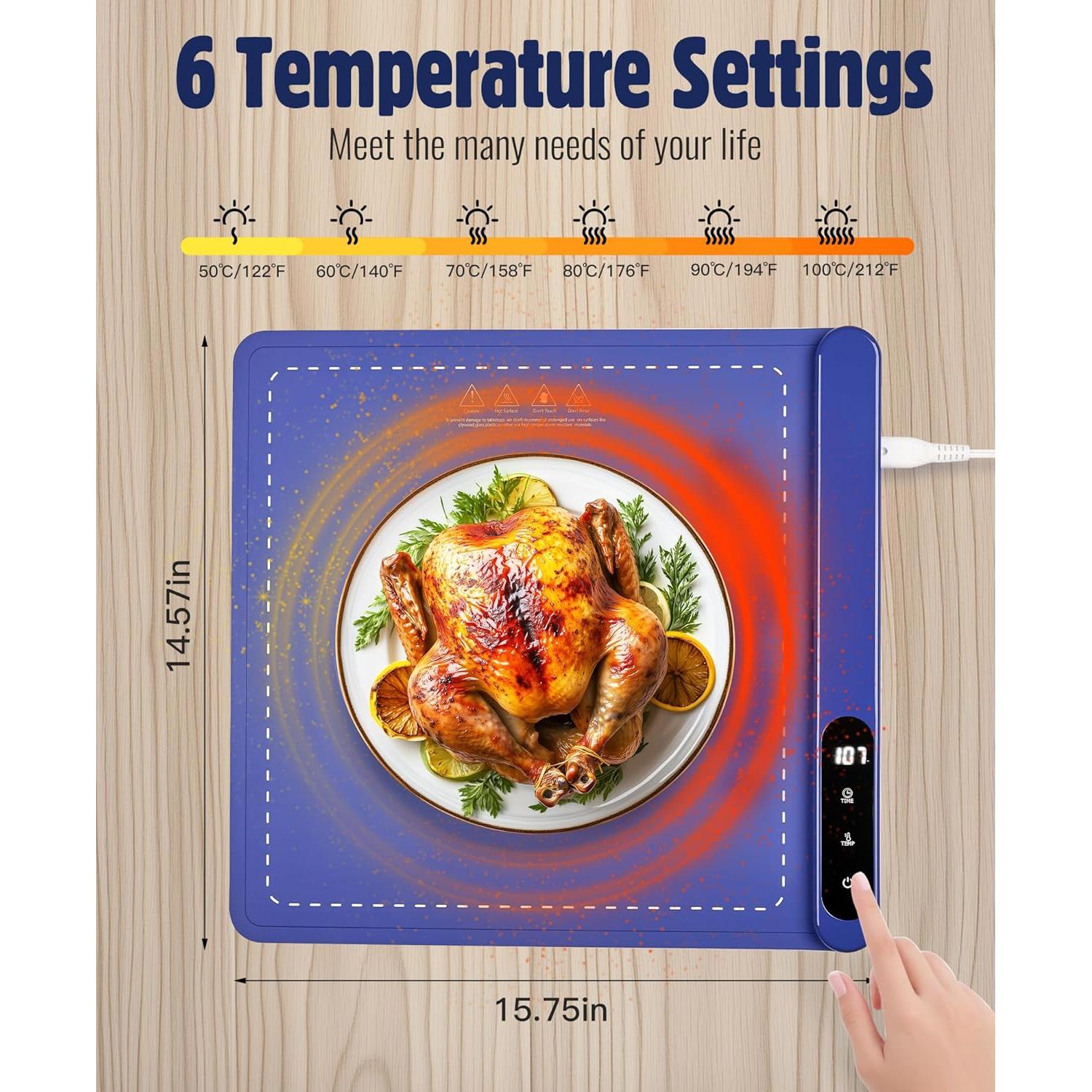 Bandeja Calentadora Eléctrica XUPAINC 40x37cm 6 Niveles