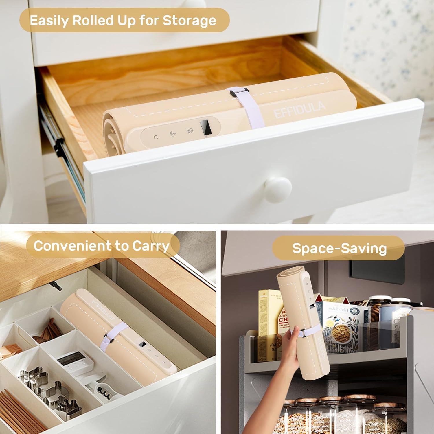 Bandeja Calentadora Eléctrica Effidula de Silicona Nano 6 Temperaturas