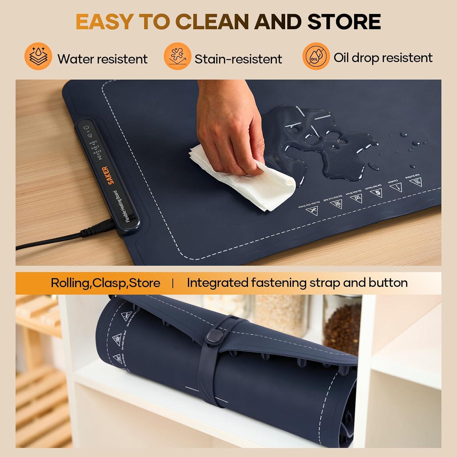 Alfombrilla Calentadora Saker 60x40cm 3 Temperaturas Plegable