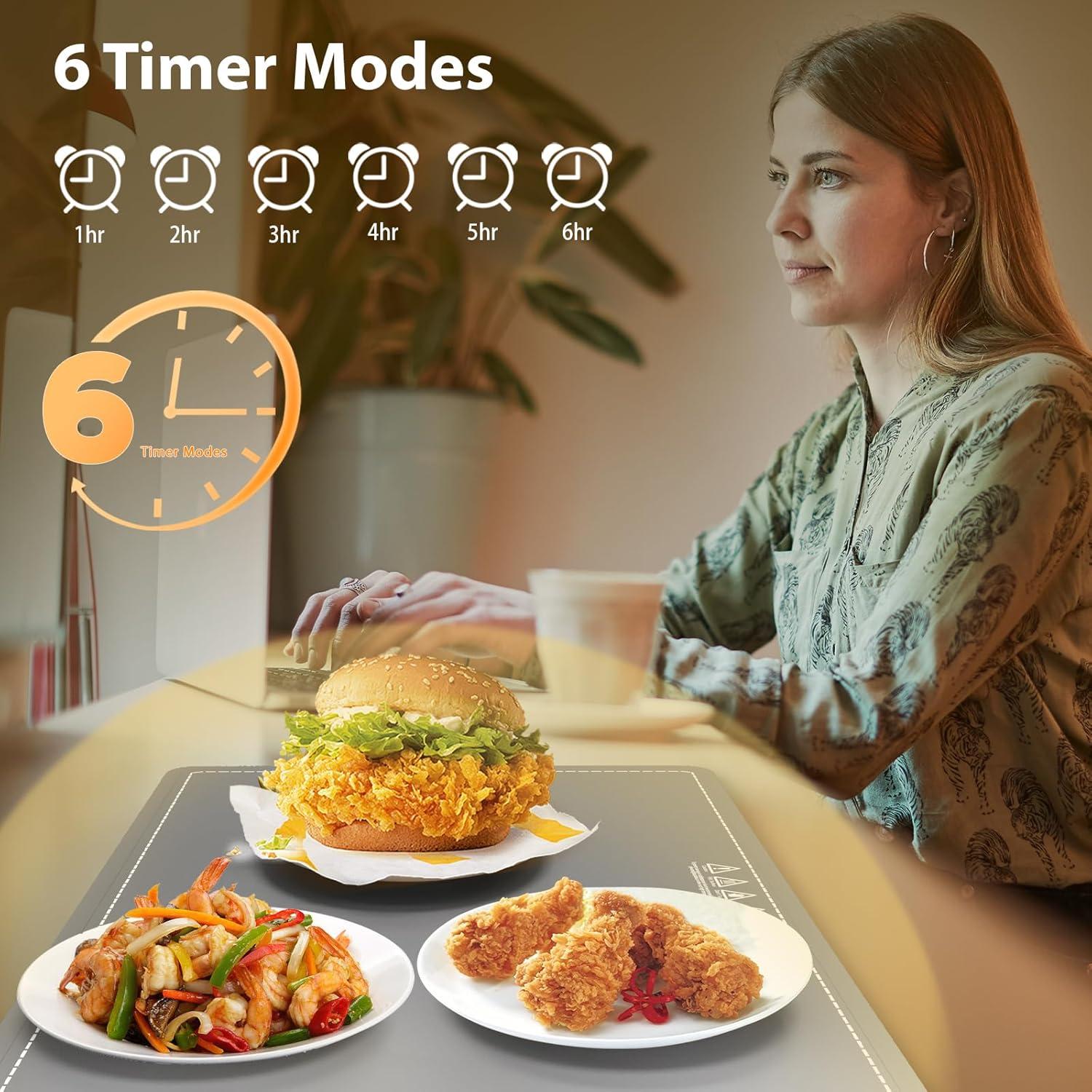 Alfombrilla Calentadora Eléctrica de Grafeno 500W con Temporizador