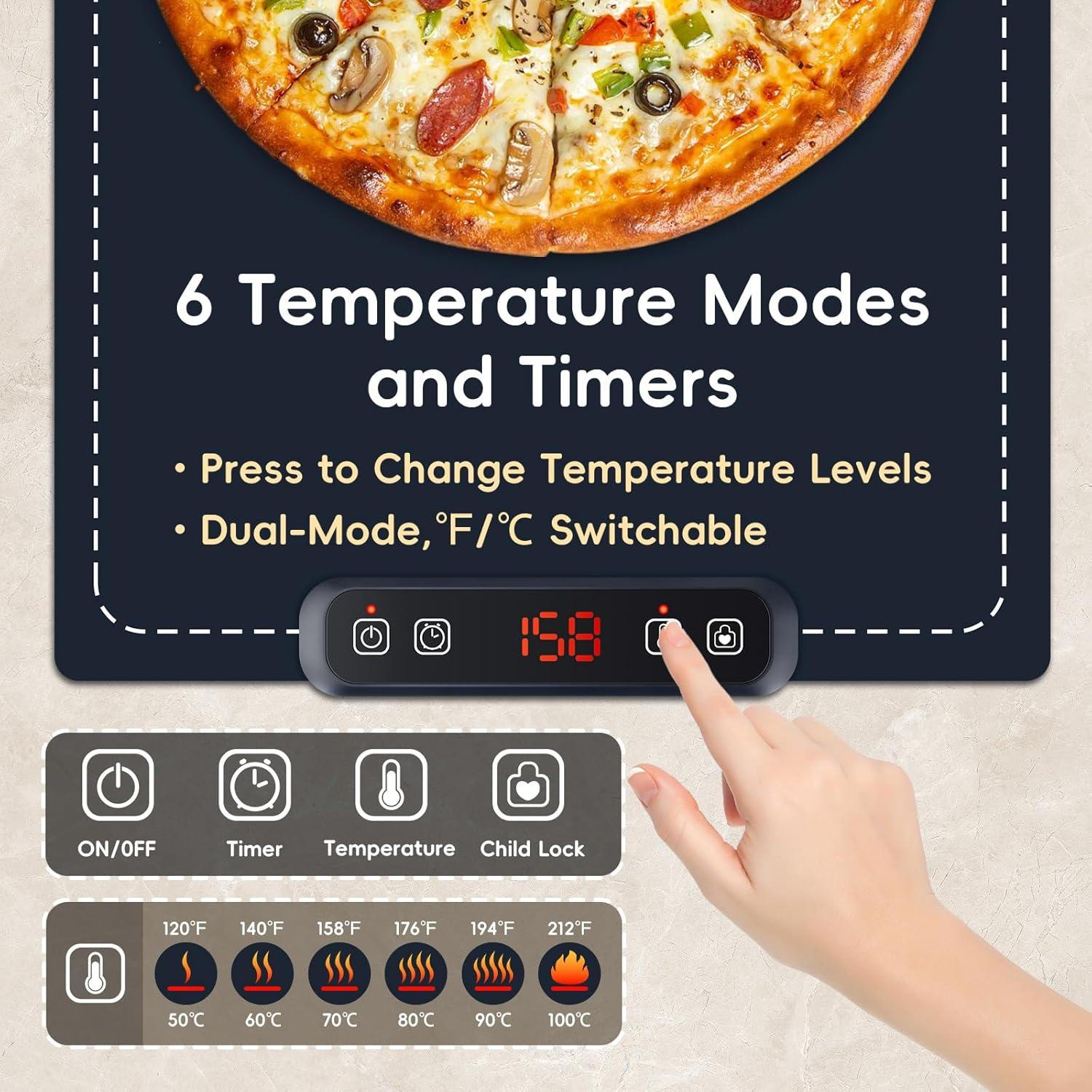 Alfombrilla Calentadora Eléctrica ByNaRIX 1.46 kg 6 Temperaturas