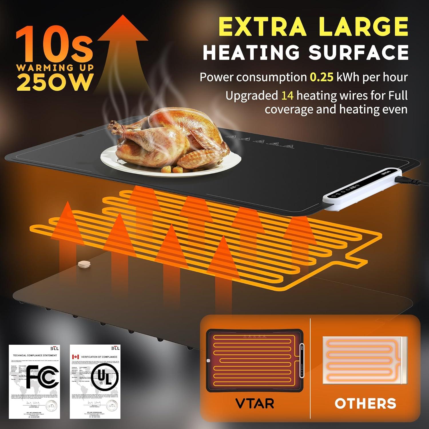 Alfombrilla Calentadora Eléctrica VTAR 611A 1.59kg 8 Niveles