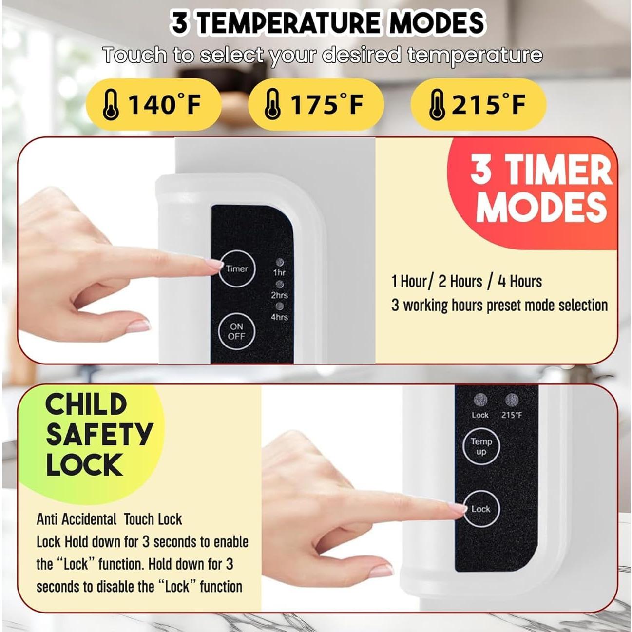 Bandeja Calentadora Eléctrica Genérico MAT101 Plegable 1.37kg