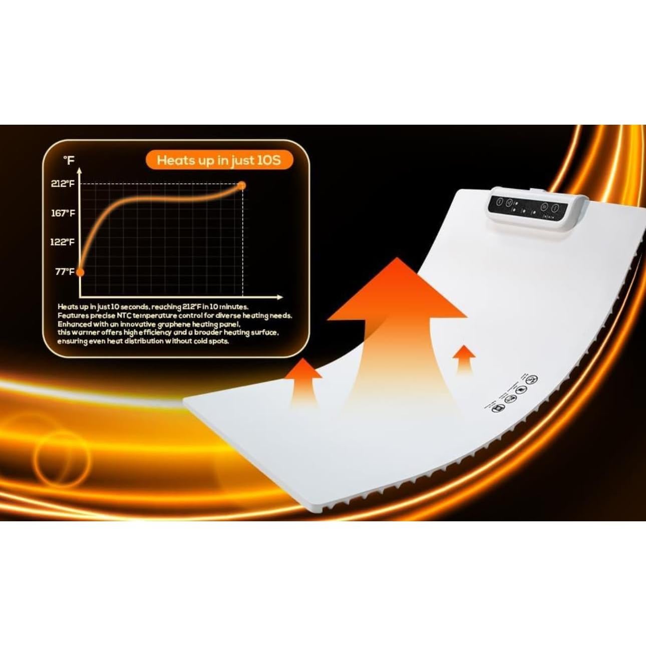 Bandeja Calentadora Eléctrica Genérico MAT101 Plegable 1.37kg