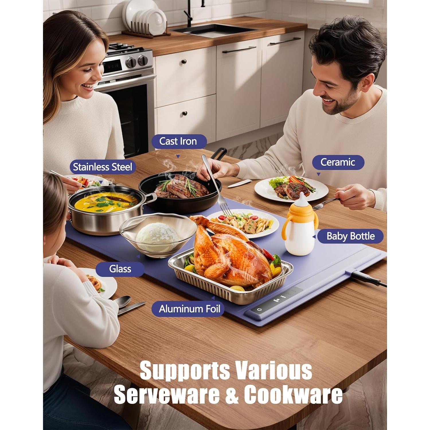 Alfombrilla Calentadora de Comida FULSUNT Azul 3 Temperaturas