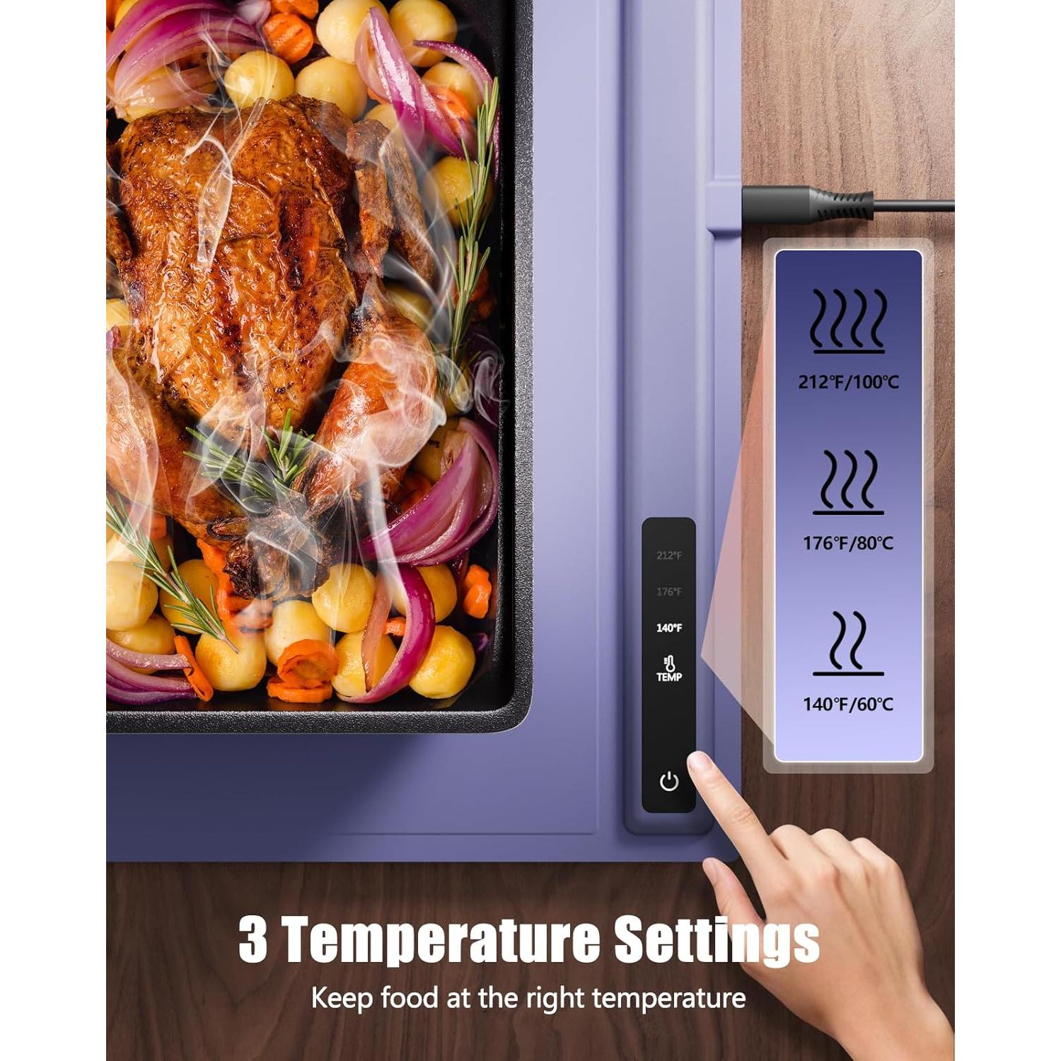 Alfombrilla Calentadora de Comida FULSUNT Azul 3 Temperaturas