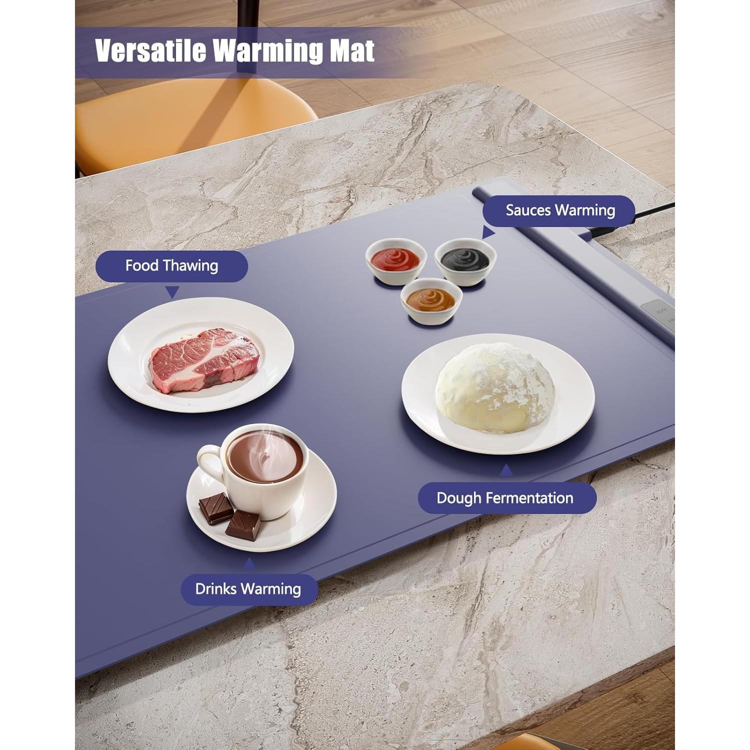 Alfombrilla Calentadora de Comida FULSUNT Azul 3 Temperaturas