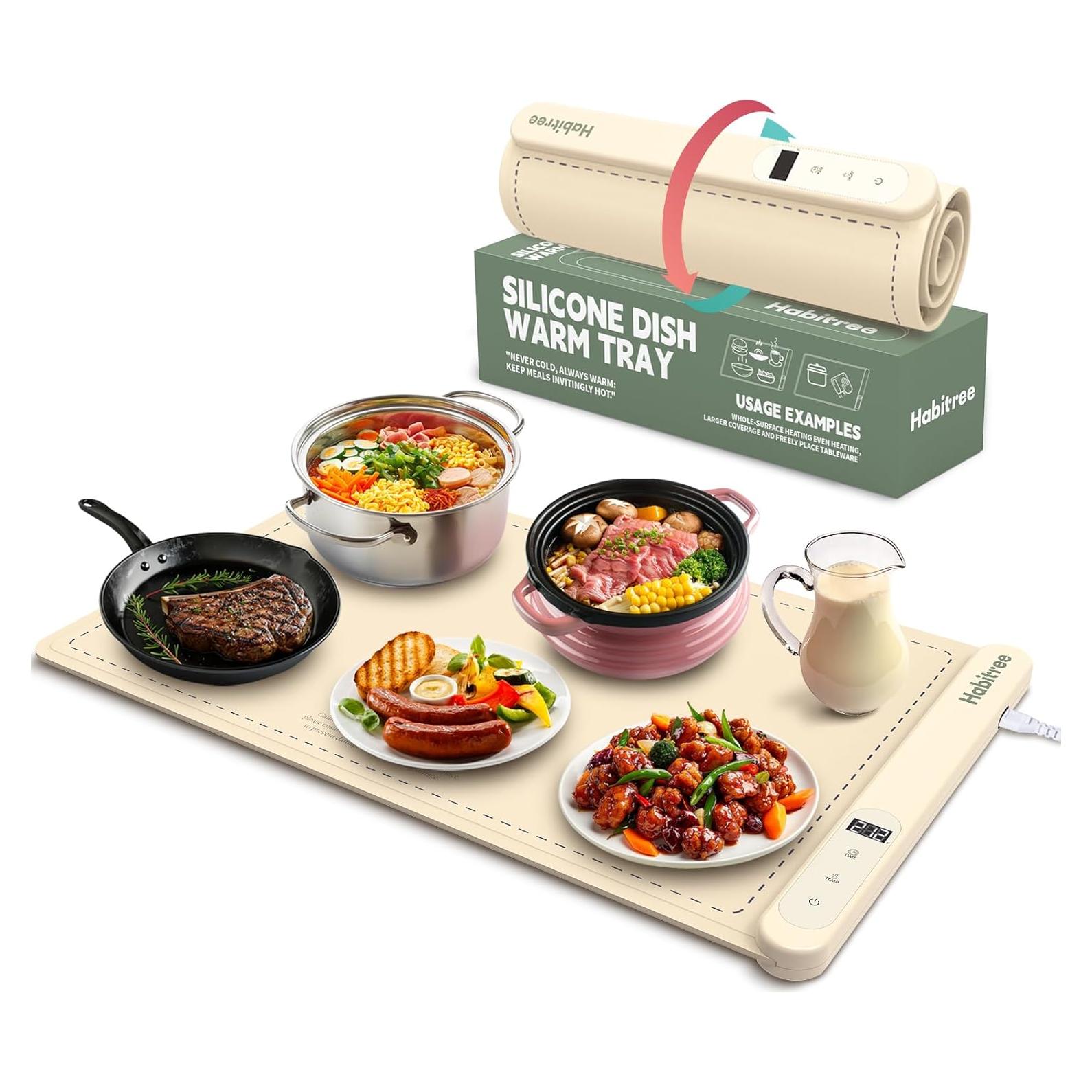 Bandeja Calentadora Eléctrica Habitree 60x37 cm Silicona