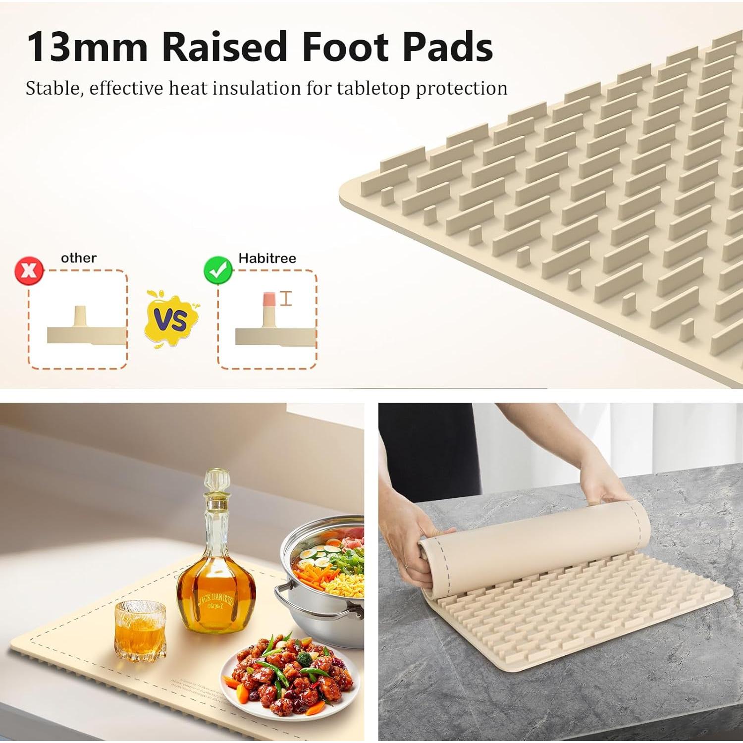 Bandeja Calentadora Eléctrica Habitree 60x37 cm Silicona