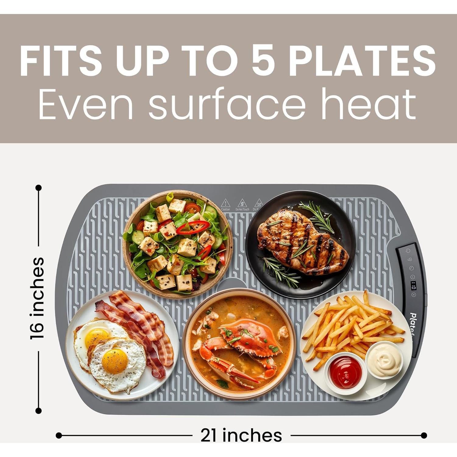 Alfombrilla Calentadora Eléctrica Plateful 40.6x53.3cm Gris