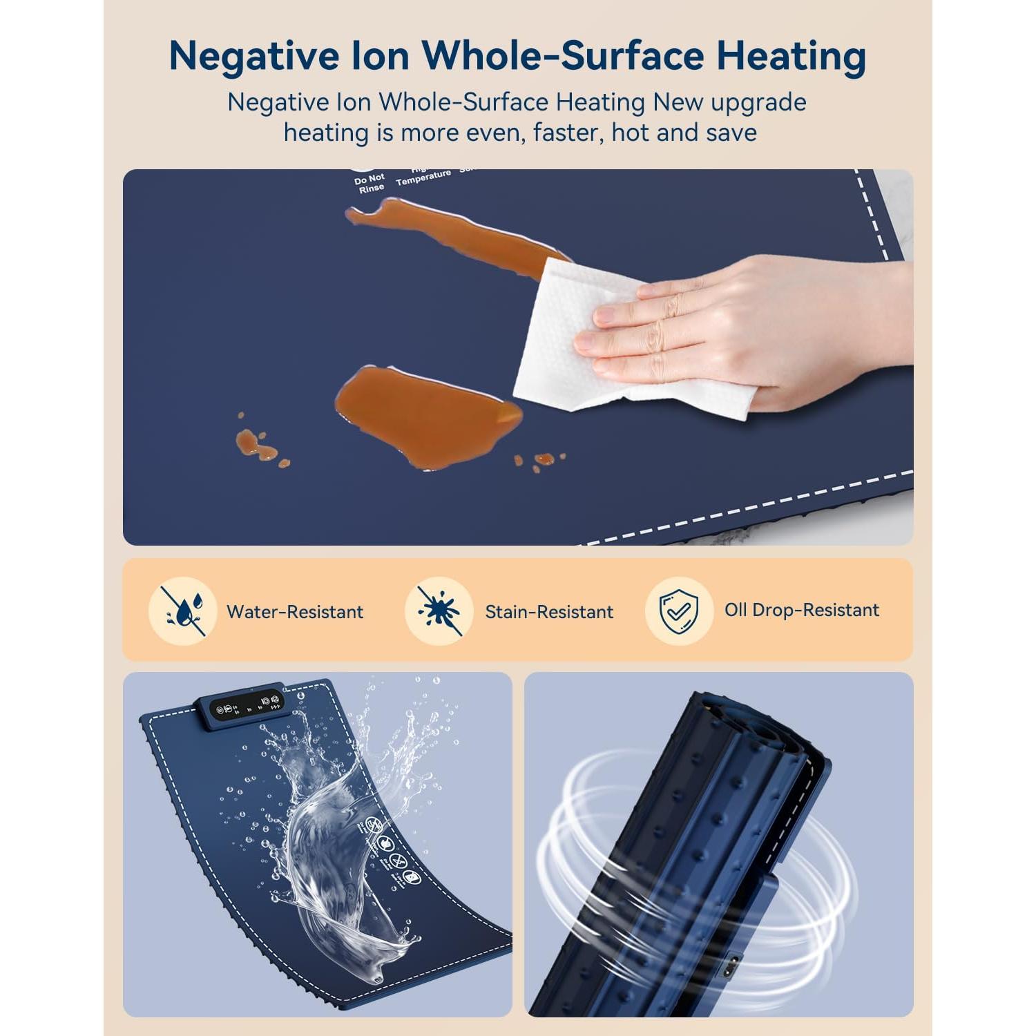 Bandeja Calentadora Eléctrica CAMKEY ZH-2401 60x38cm 3 Temperaturas