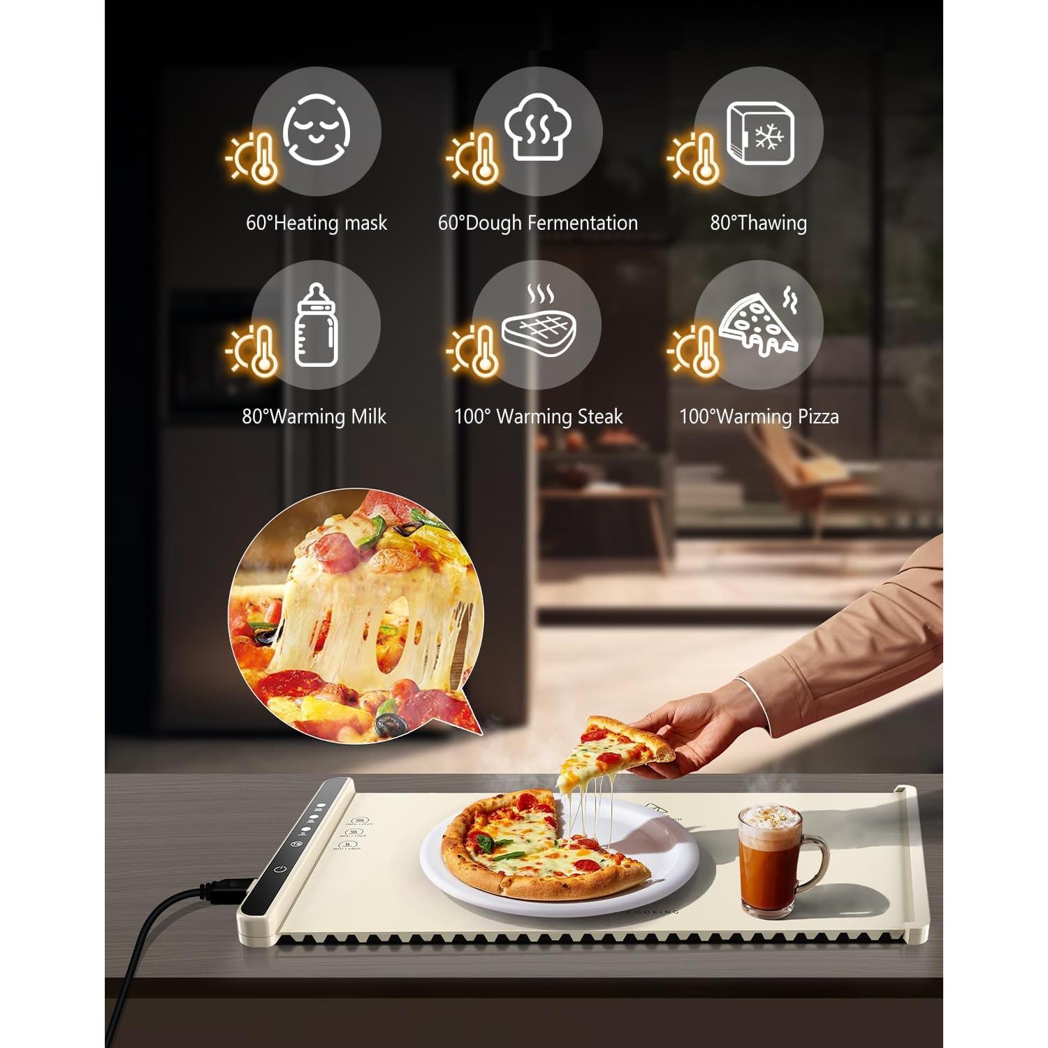 Alfombrilla Calentadora de Comida Ezcok 3 Temperaturas 1.35kg