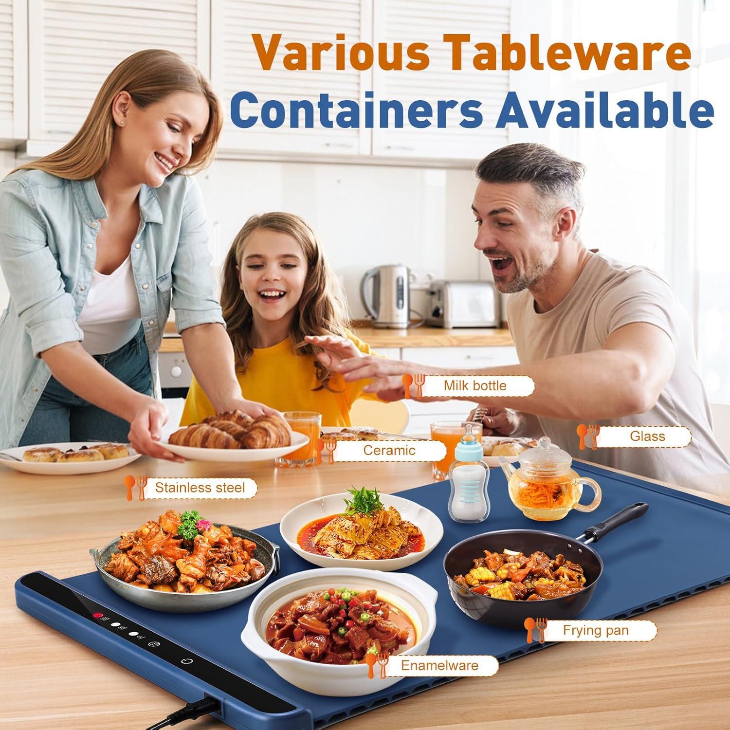 Bandeja Calentadora Eléctrica WOLOYHEATIE 1.52kg 3 Temperaturas