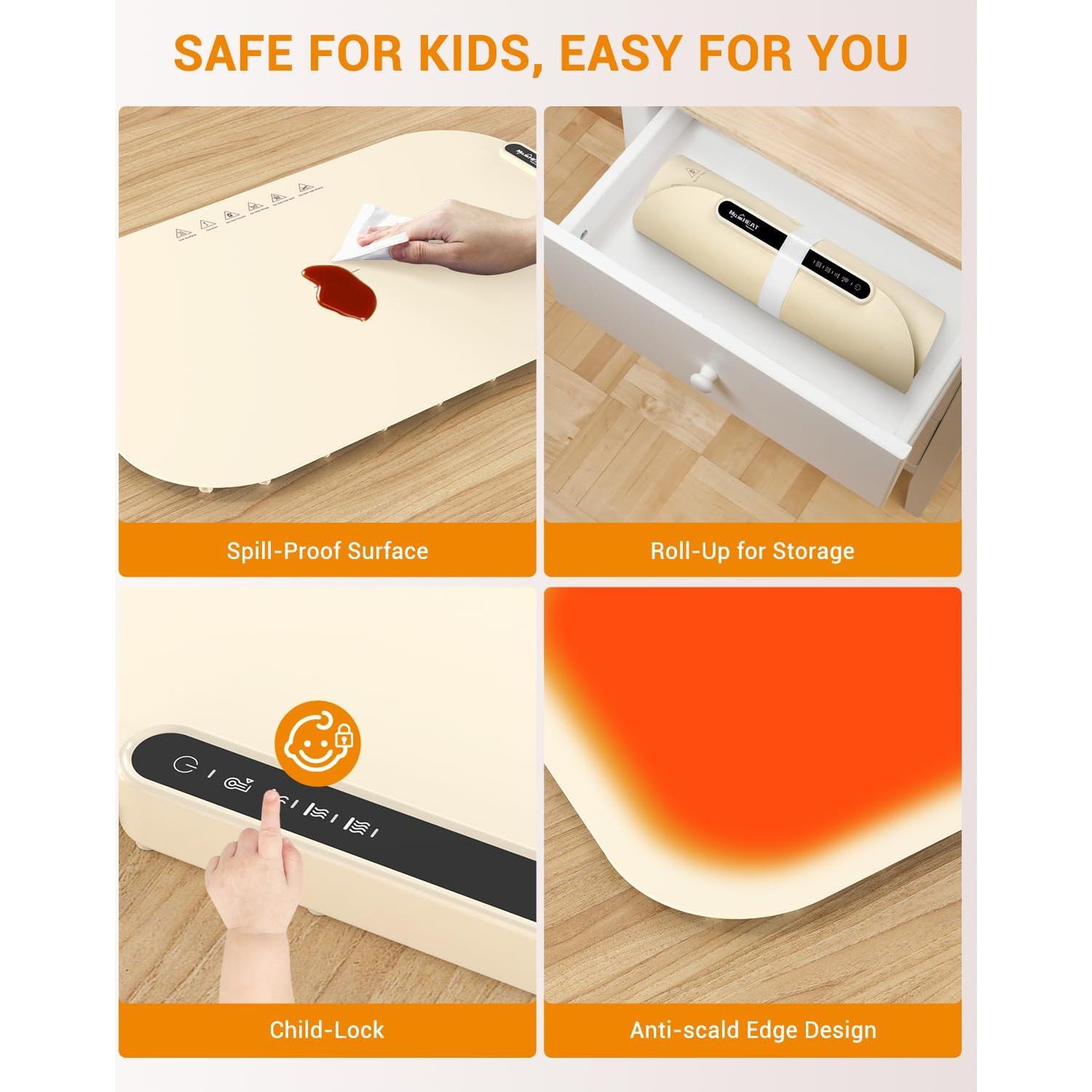 Alfombrilla Calentadora Eléctrica MAXXHEAT 61x40cm Ajustable