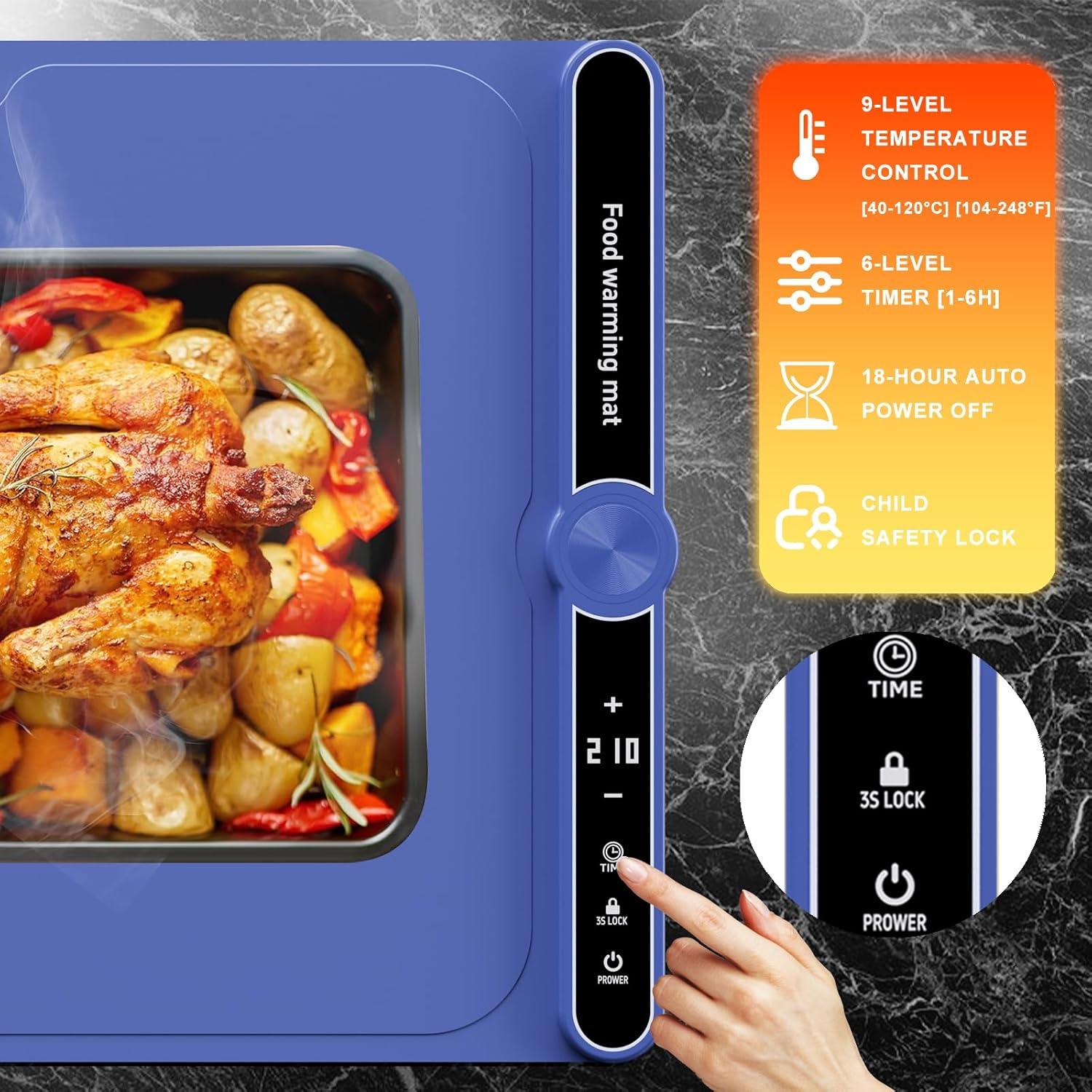 Alfombrilla Calentadora Eléctrica PAWCUB 330W 6 Niveles Azul