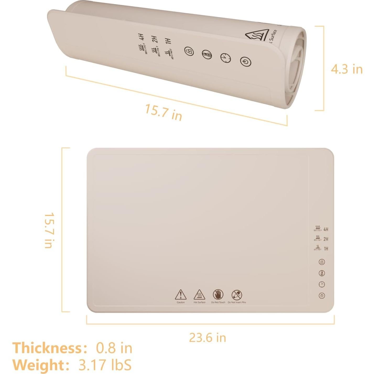 Alfombrilla Calentadora Eléctrica Warminary 60x40cm IP67