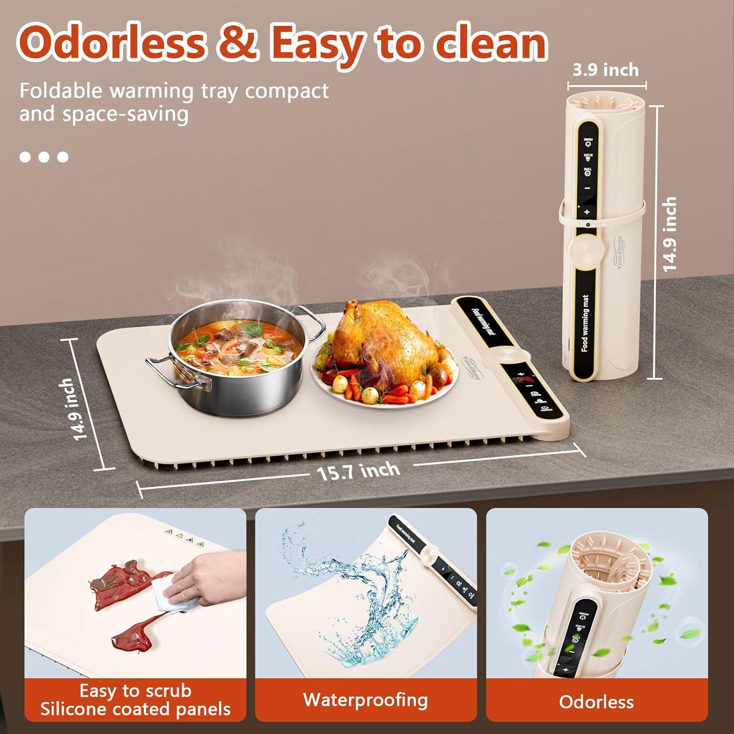 Alfombrilla Calentadora Eléctrica YoouDamy Beige 37.8x39.9cm