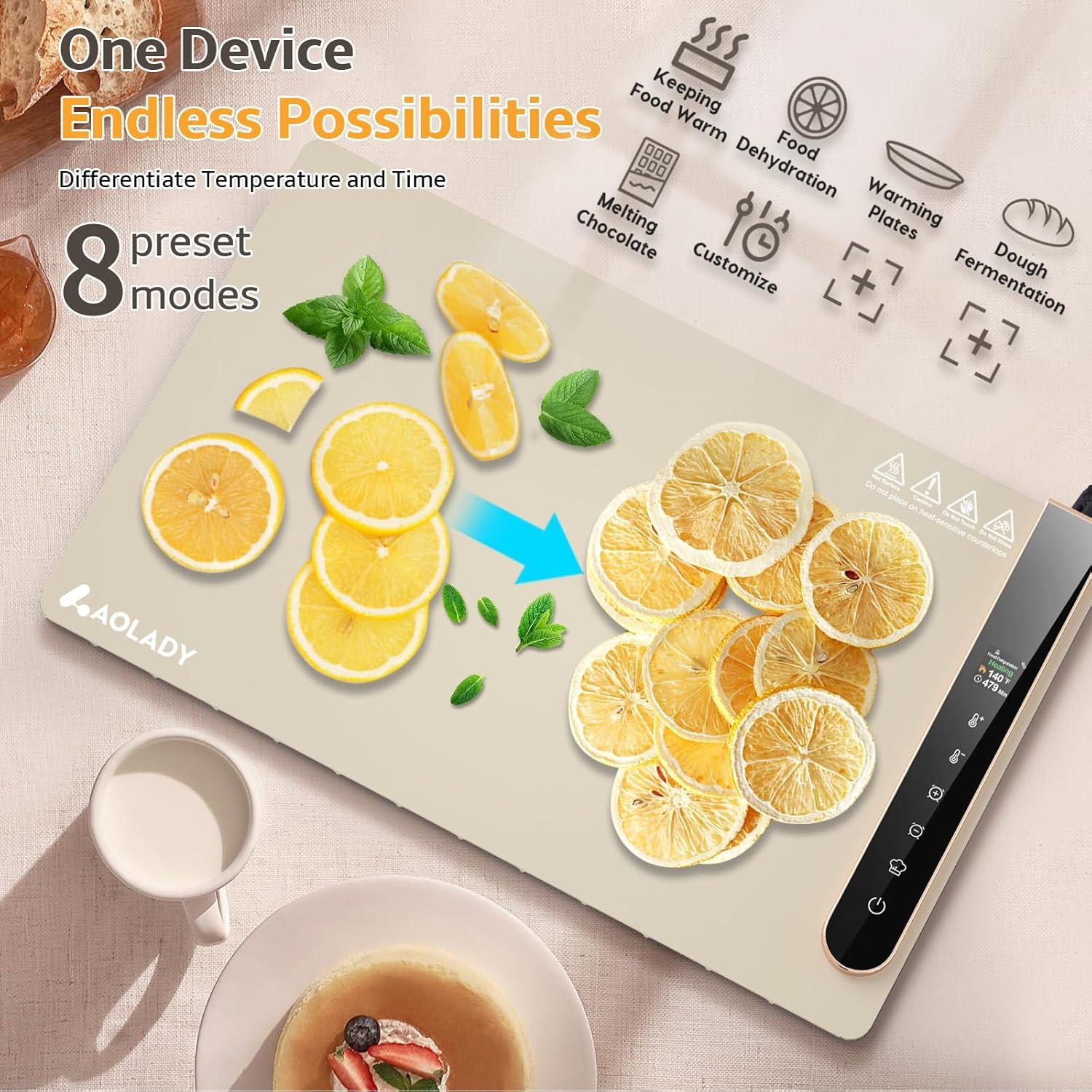 Bandeja Calentadora Eléctrica Aolady FW02 - Silicona Plegable 1.85kg