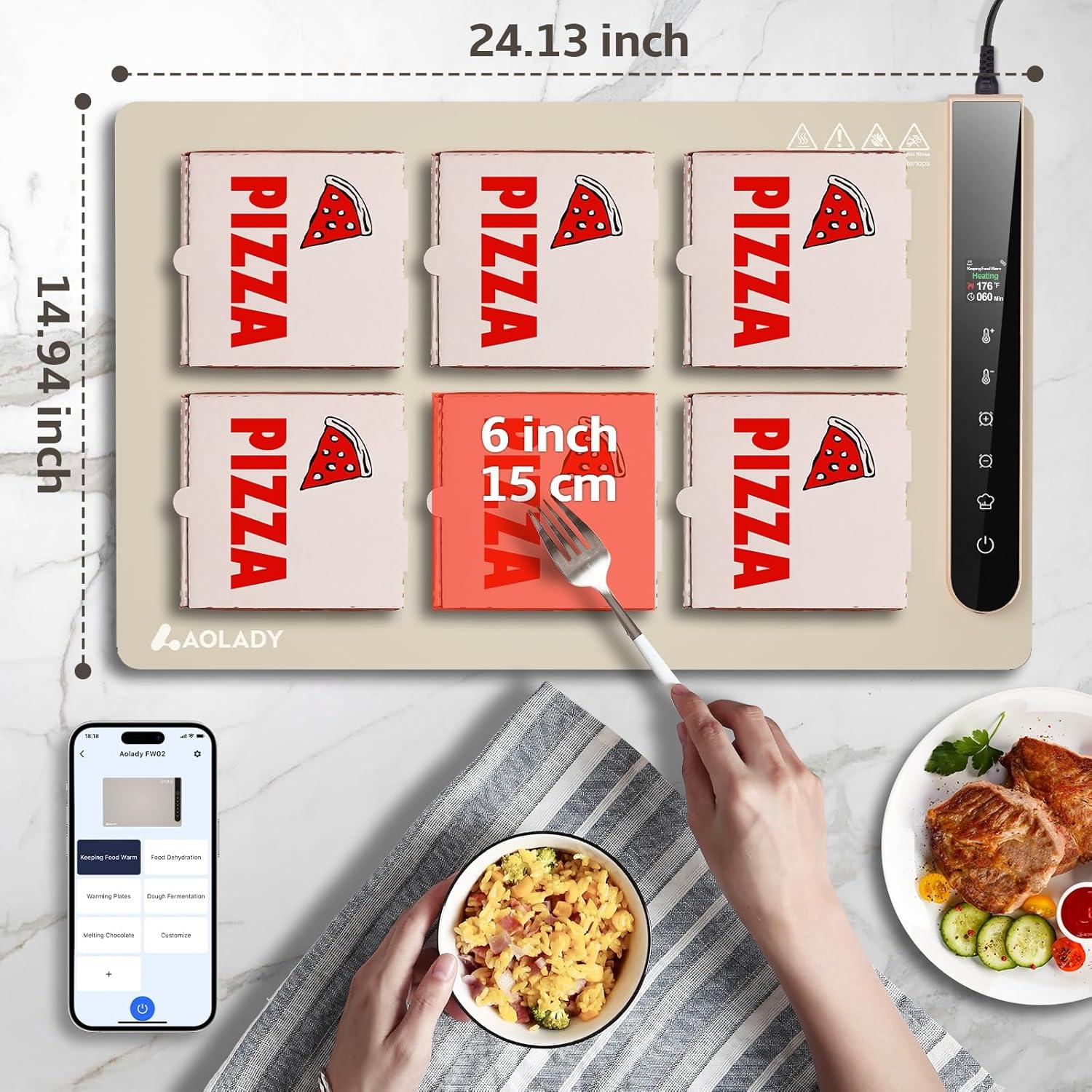 Bandeja Calentadora Eléctrica Aolady FW02 - Silicona Plegable 1.85kg