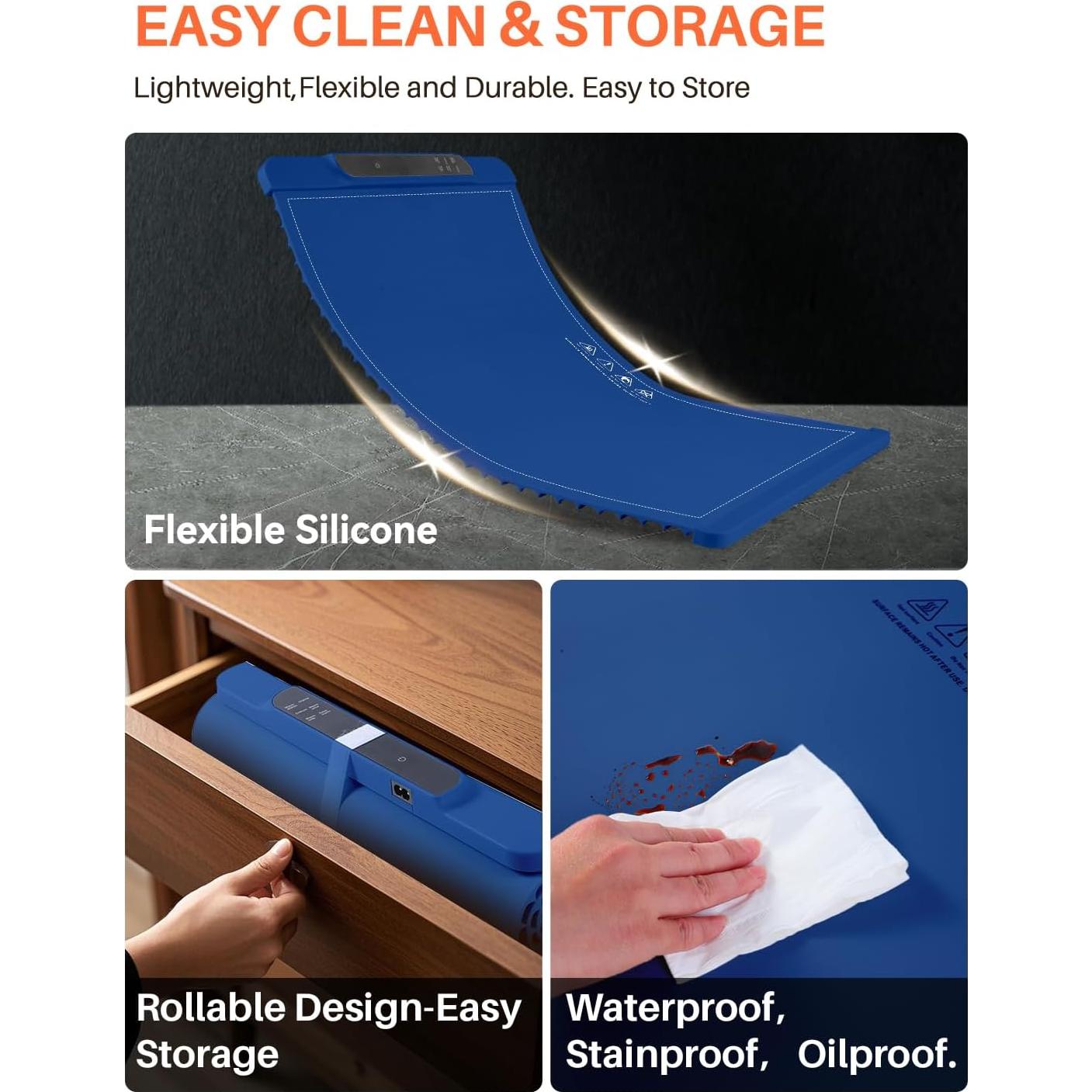 Alfombrilla Calentadora Eléctrica Xiamen 65x38cm Azul