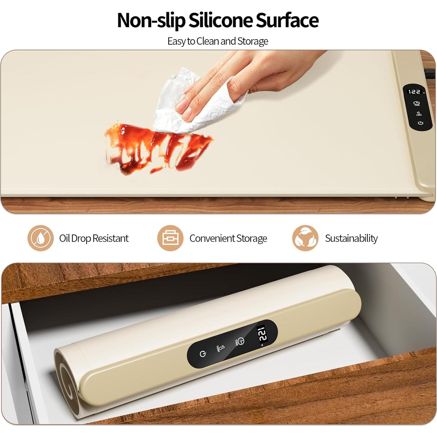 Alfombrilla eléctrica Retear 38.1x59.9cm 6 temperaturas ajustables