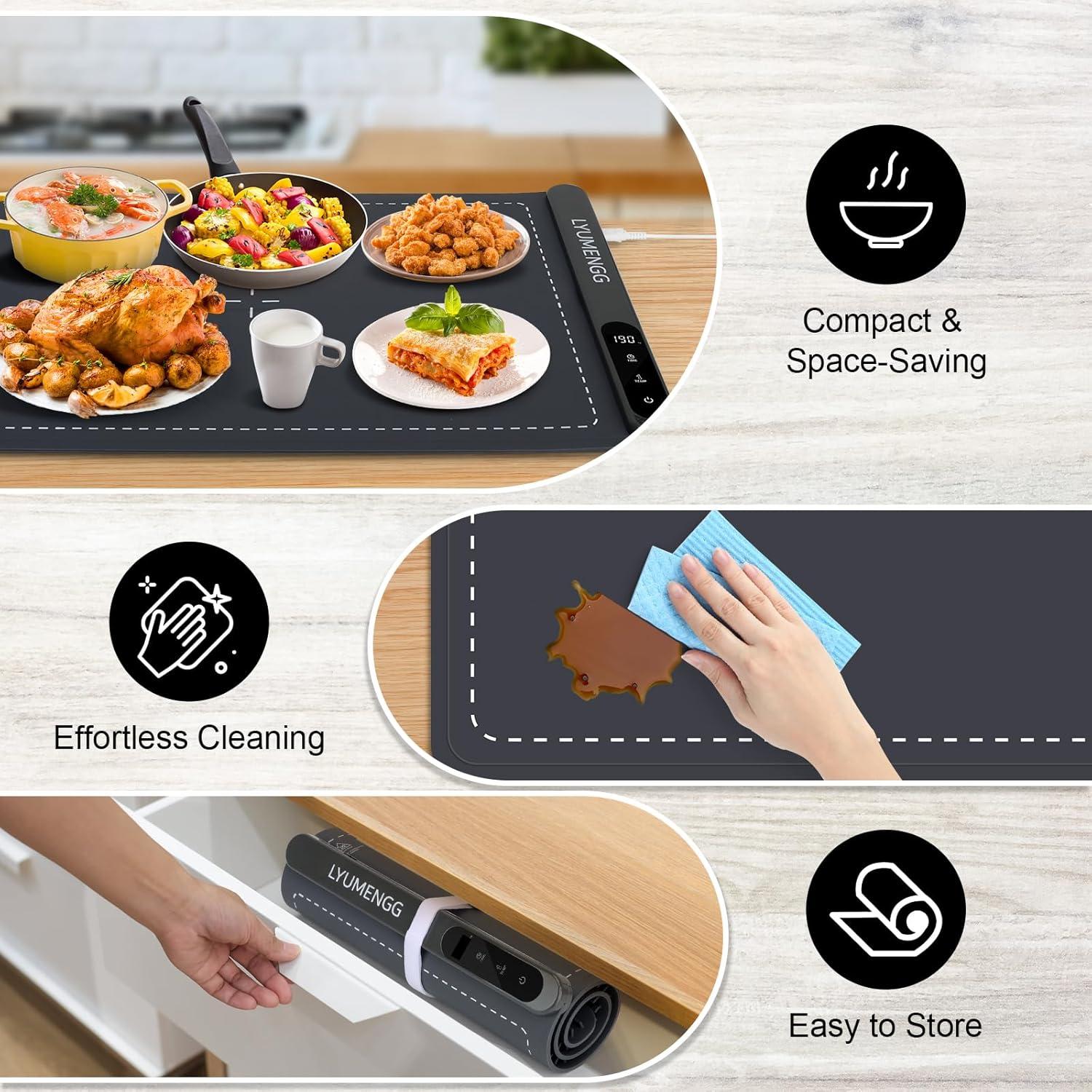 Calentador de Comida YUMENGG 500W Grafeno 61x41cm Gris