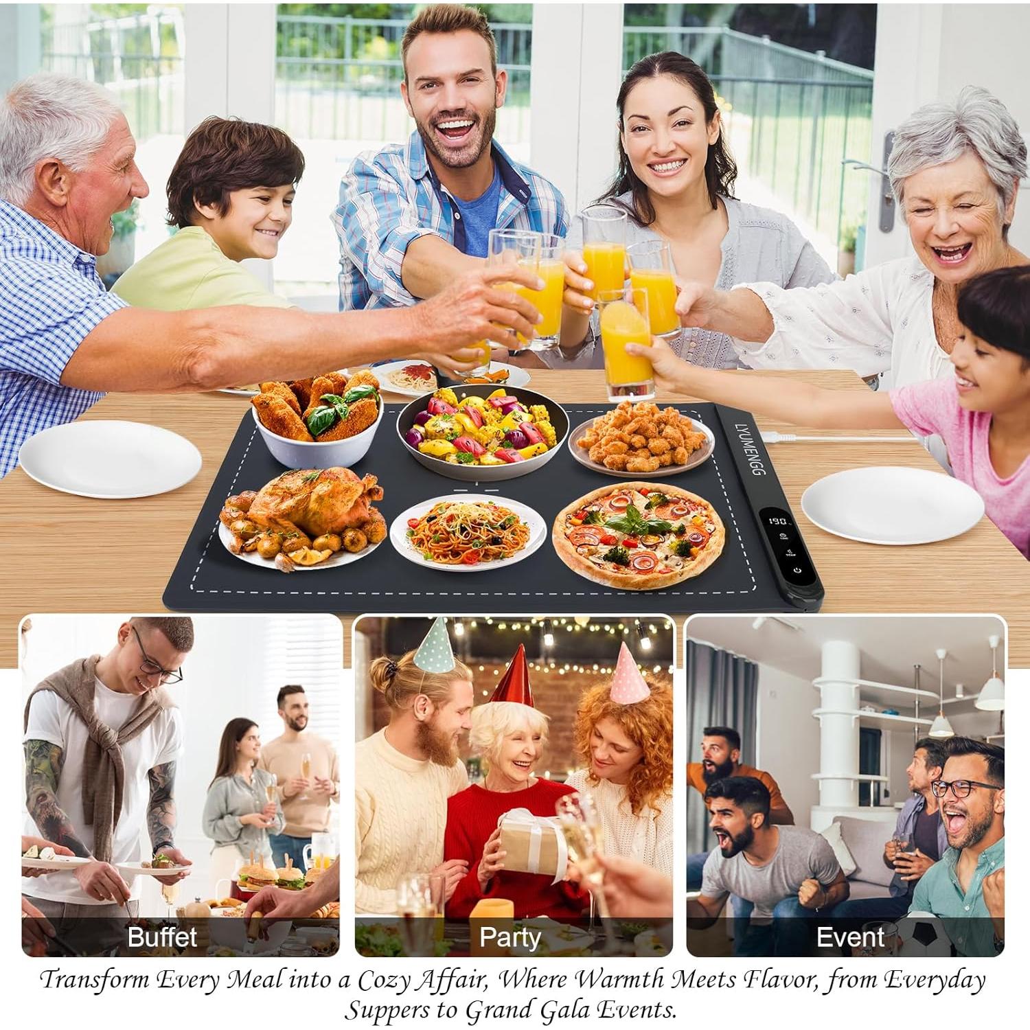 Calentador de Comida YUMENGG 500W Grafeno 61x41cm Gris