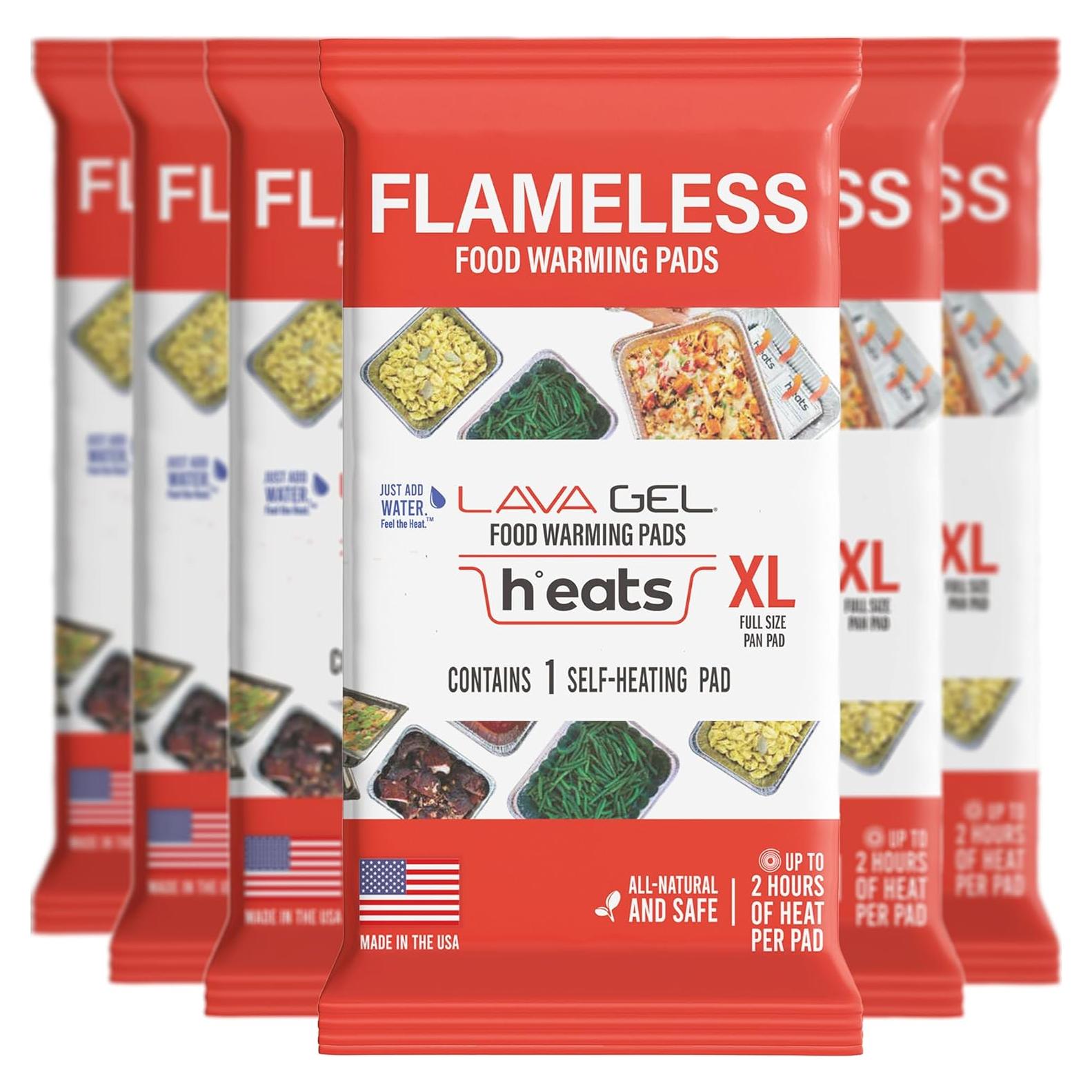 Almohadillas de Calentamiento de Comida LAVA GEL - Paquete de 6