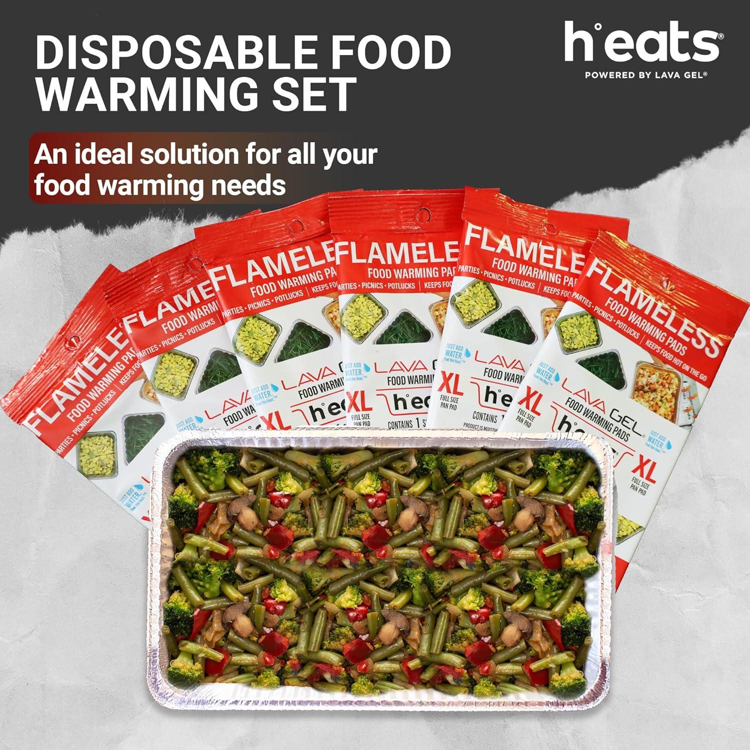 Almohadillas de Calentamiento de Comida LAVA GEL - Paquete de 6