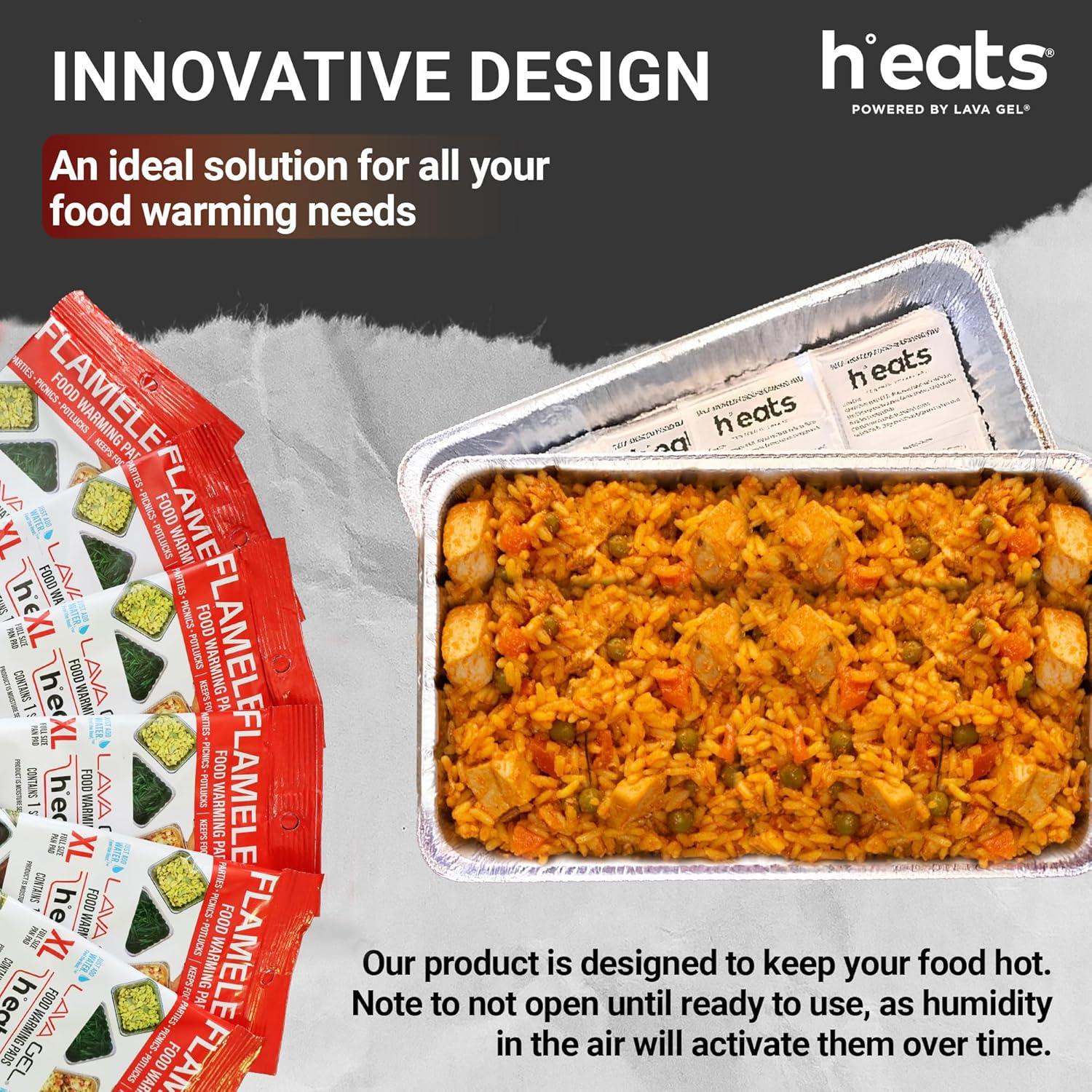 Almohadillas de Calentamiento de Comida LAVA GEL - Paquete de 6