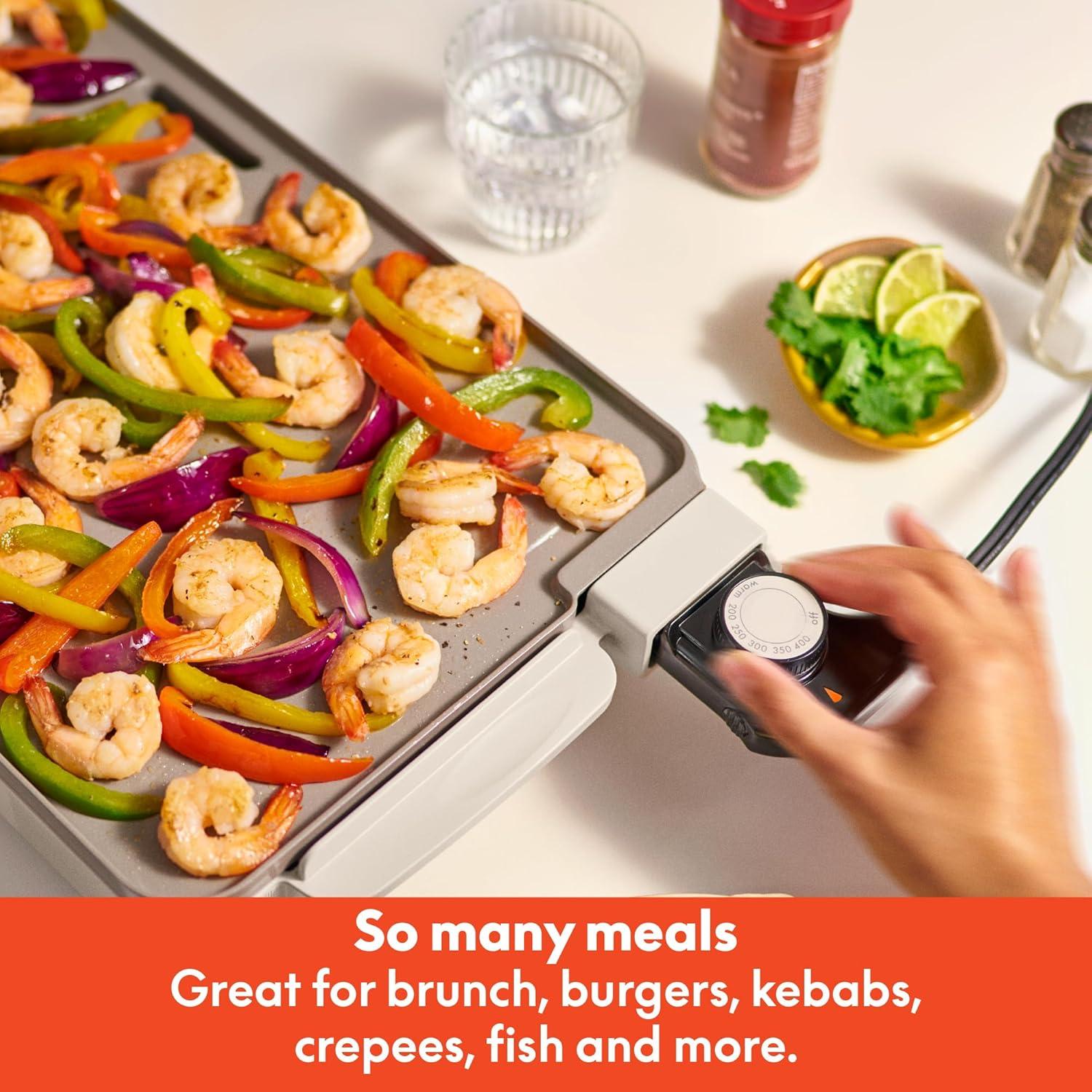 Plancha Eléctrica Bella 10" x 20" Cerámica 1500W con Bandeja